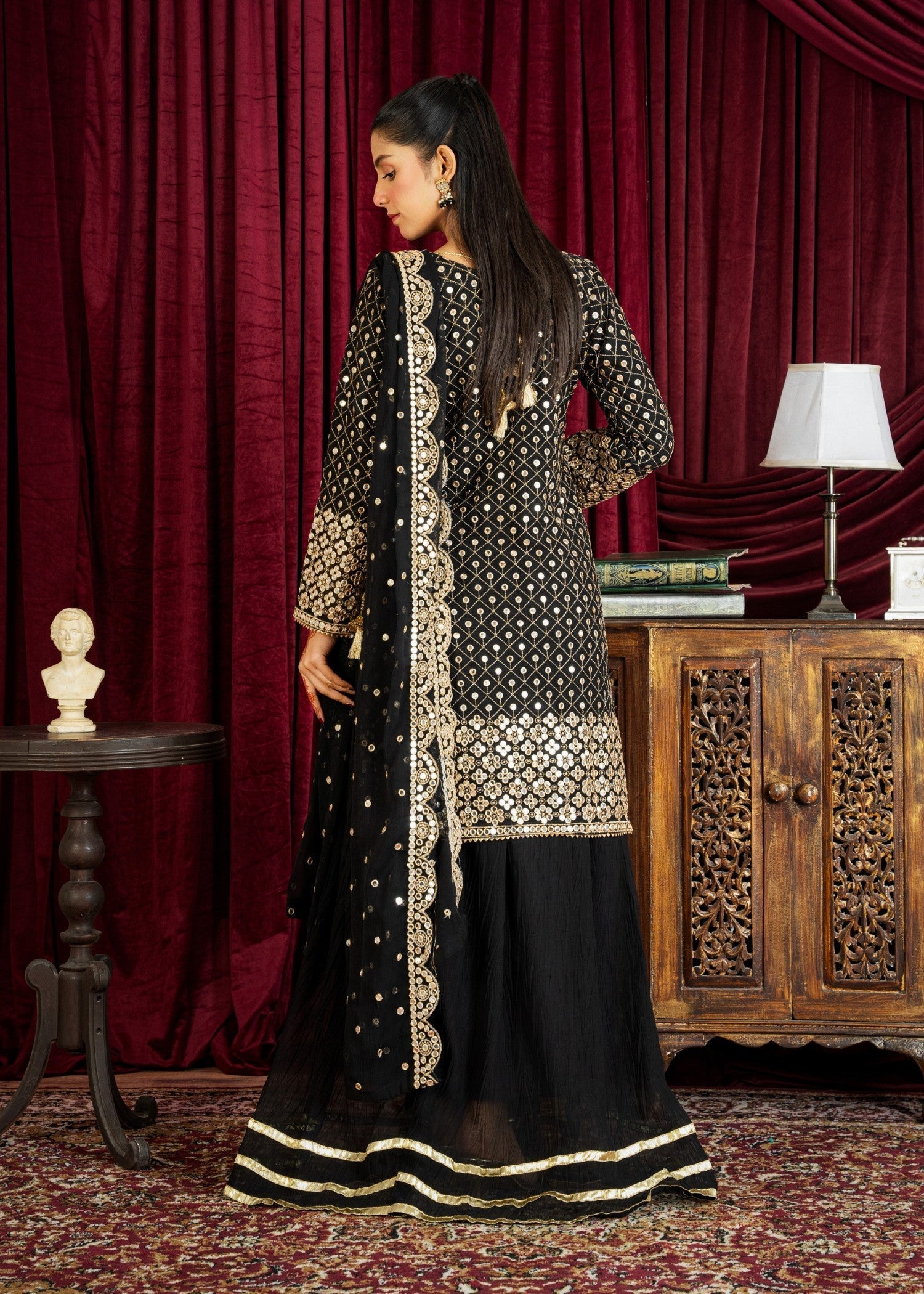 Rangoon Clothing Salina Midnight Black Women 3pcs