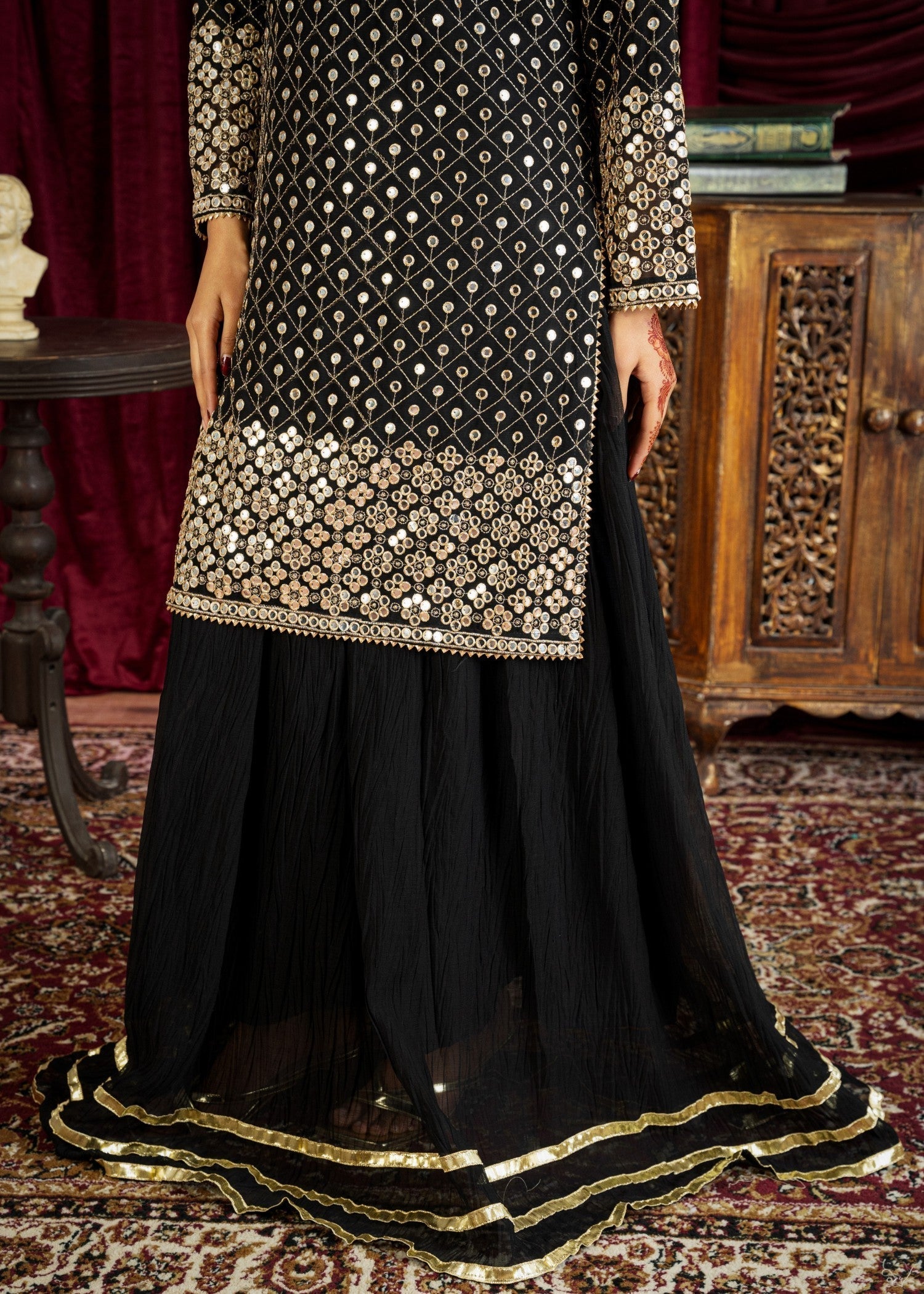 Rangoon Clothing Salina Midnight Black Women 3pcs