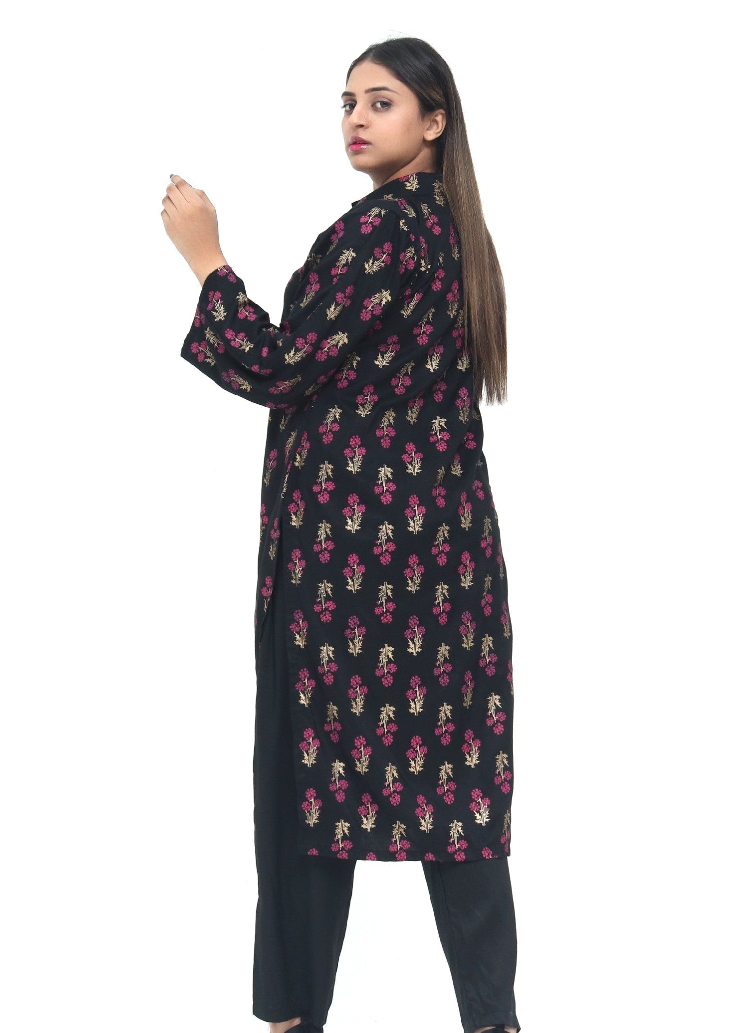 Zeekstore Printed Kurta Set D086 Women 2pcs