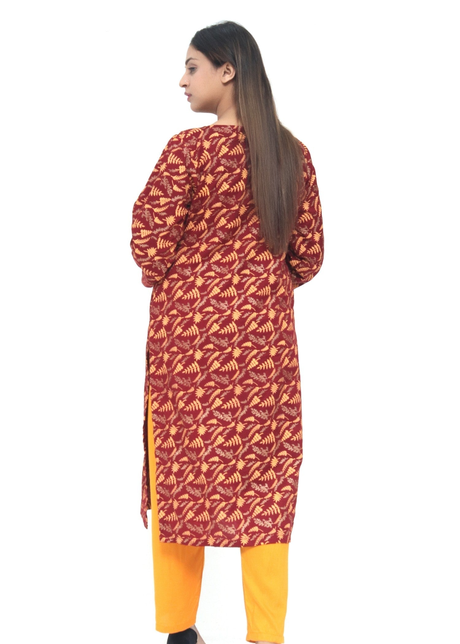 Zeekstore Maroon Printed Basic Set Women 2pcs