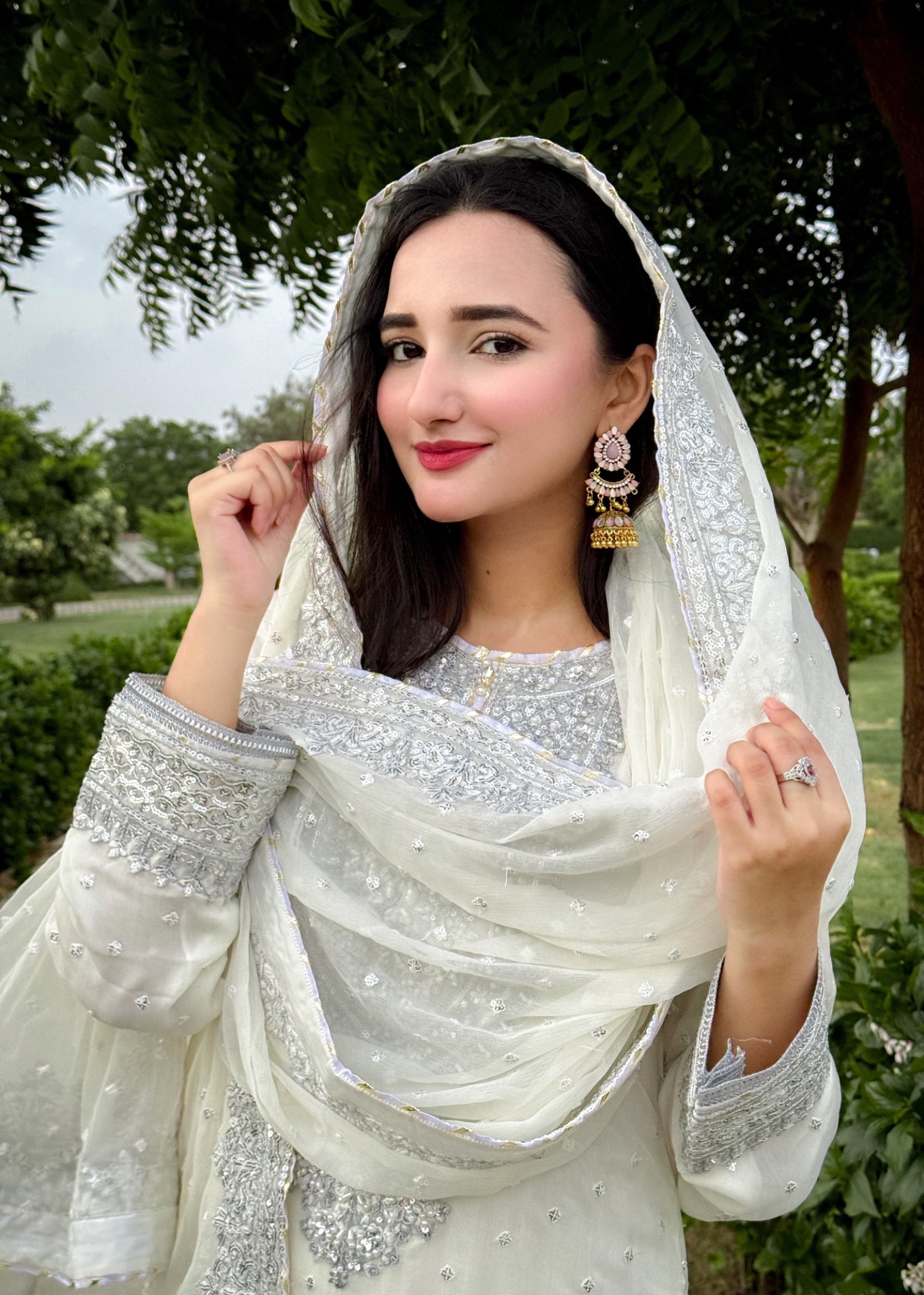 Suits By Sadia Sajalali gharara offwhite Women 3pcs