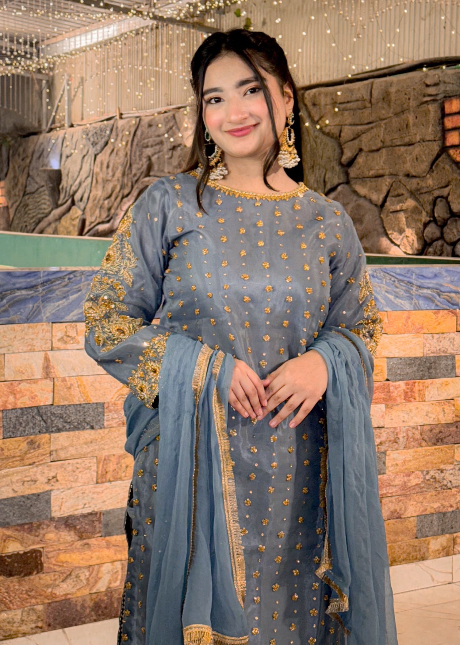 Suits By Sadia Merium pervaiz grey Women 3pcs