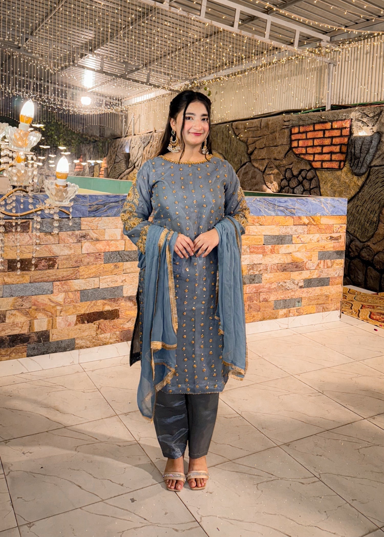 Suits By Sadia Merium pervaiz grey Women 3pcs