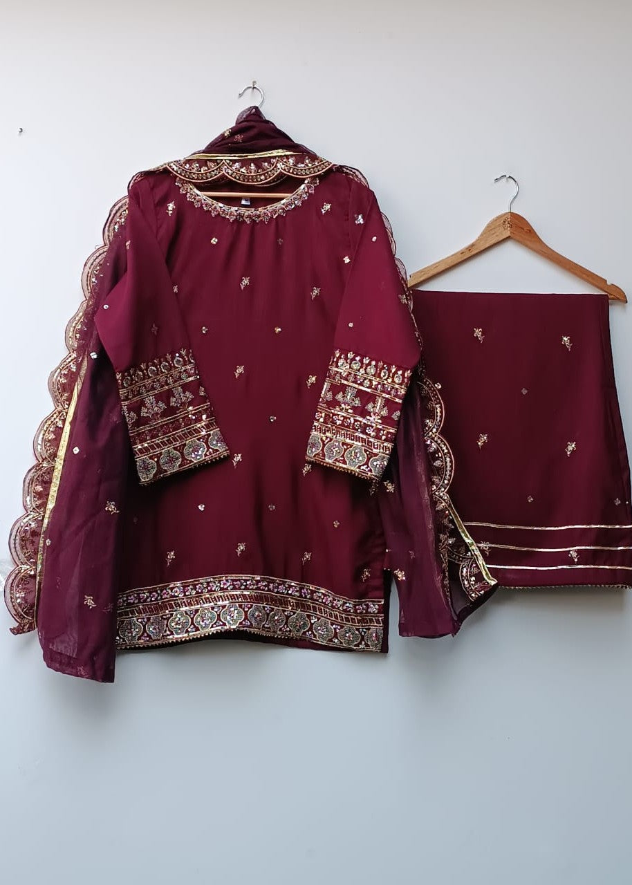 Lubana Store Bibo Jan Maroon Women 3pcs