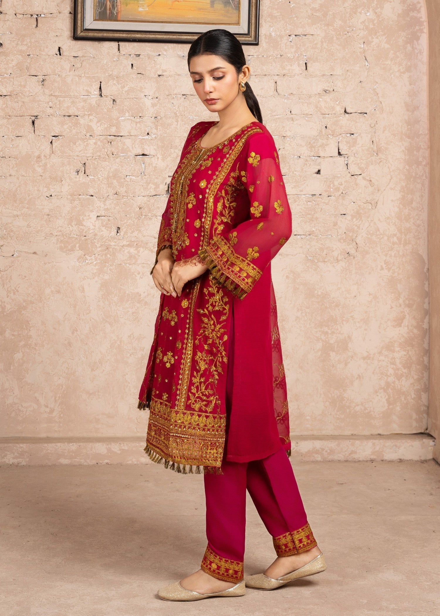 Four Season Boutique RANGEEN DOTTED HOTPINK Women 3pcs