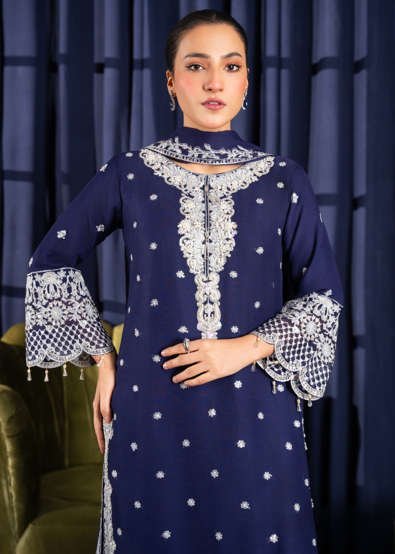 Four Season Boutique JASMEEN NAVY BLUE Women 3pcs