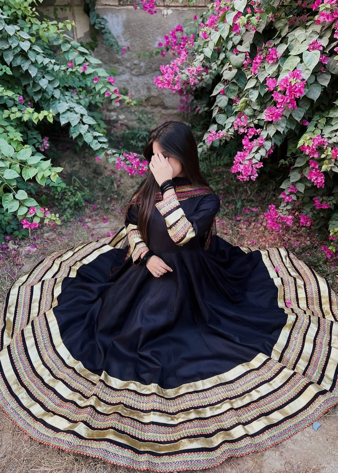 1 Virsapret black gul bashm Women 3pcs