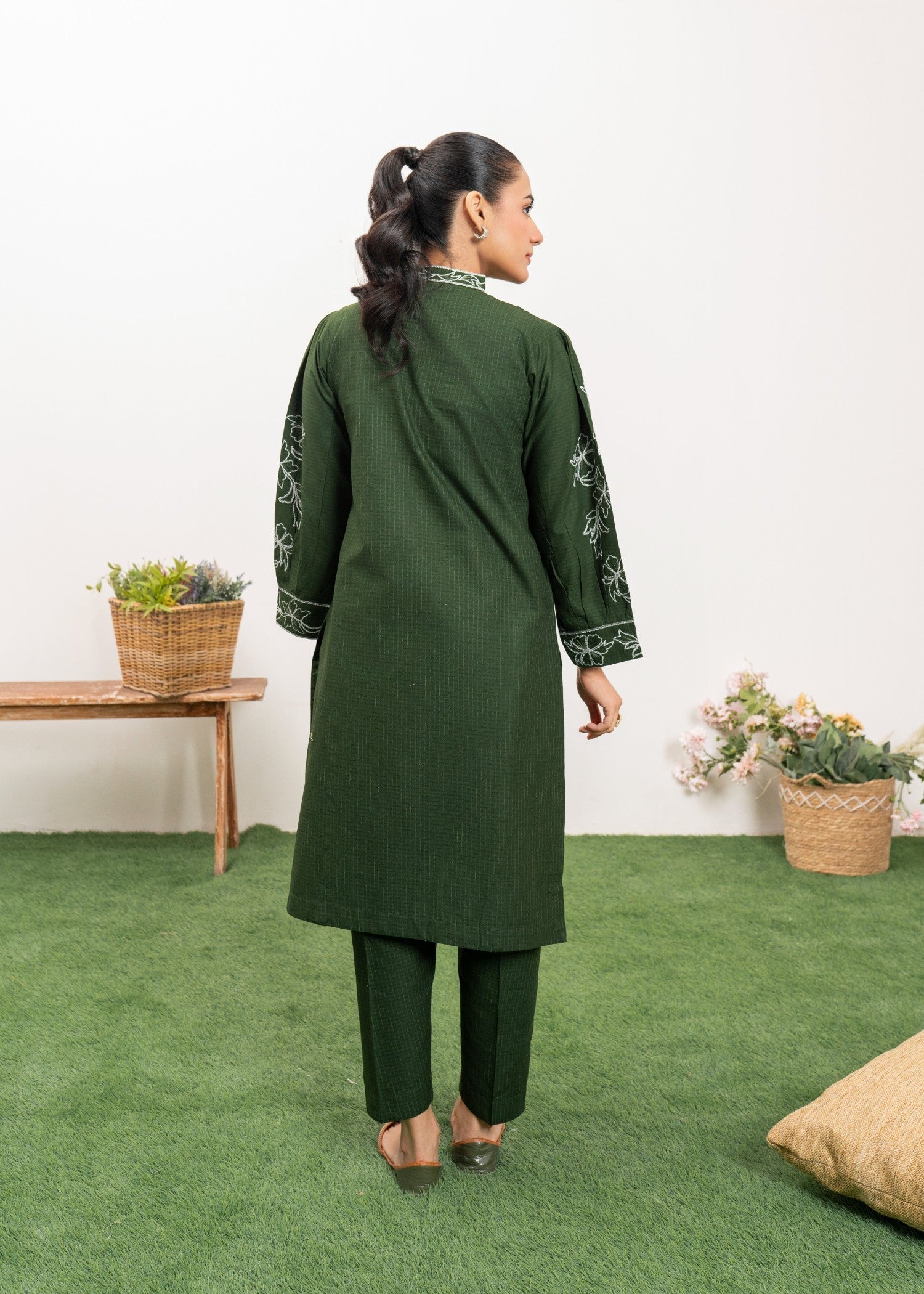 Dada Potta Stitched Cambric Cotton Women 2pcs