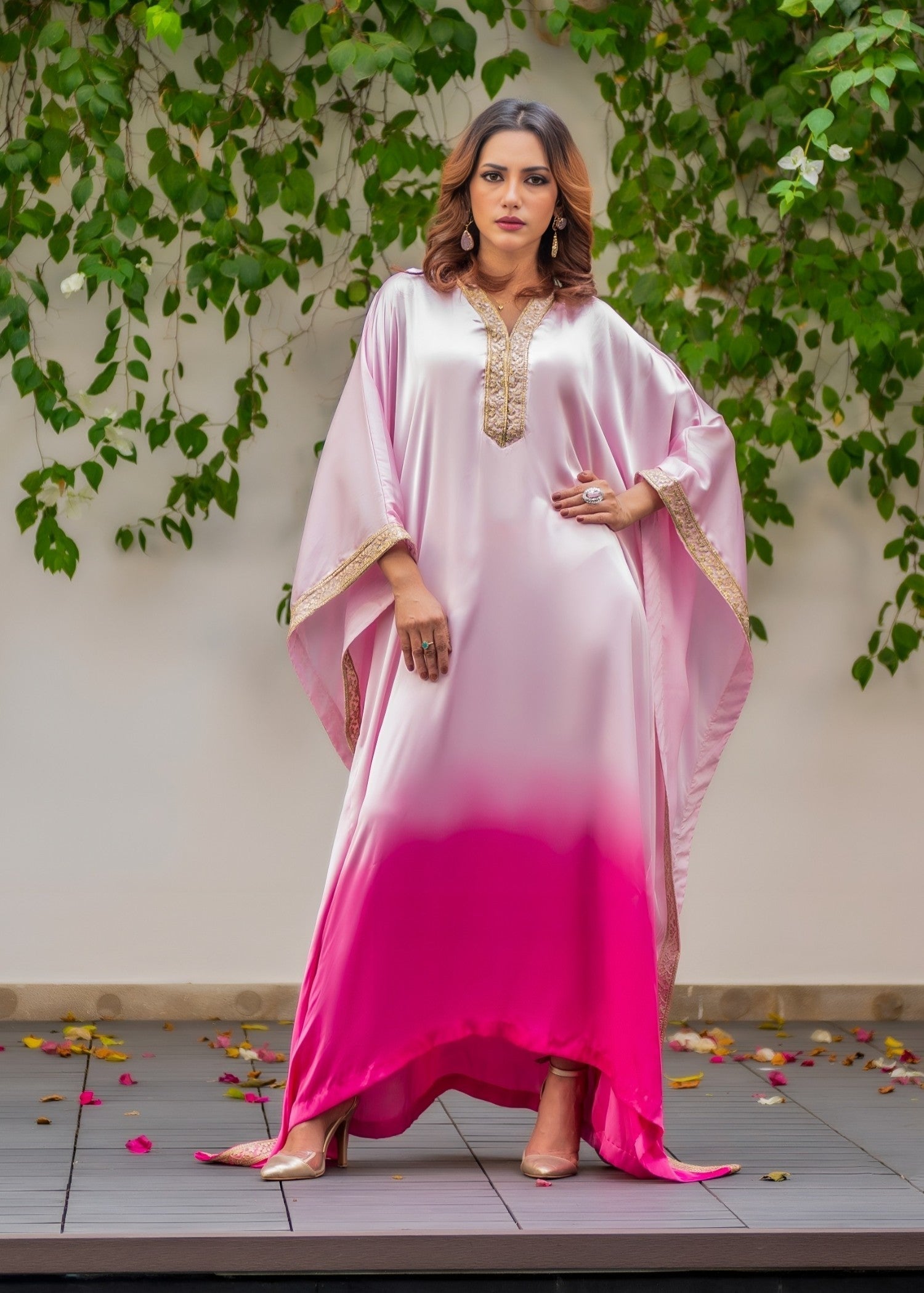 Shafani Barbe Silk Kaftaan Women 1pcs