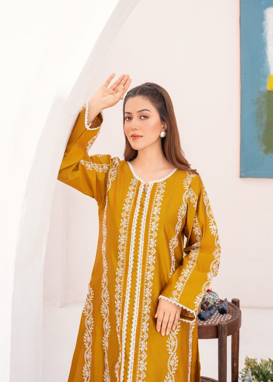 Pehnawa Basics KHADDI KURTA MUSTARD Women 2pcs