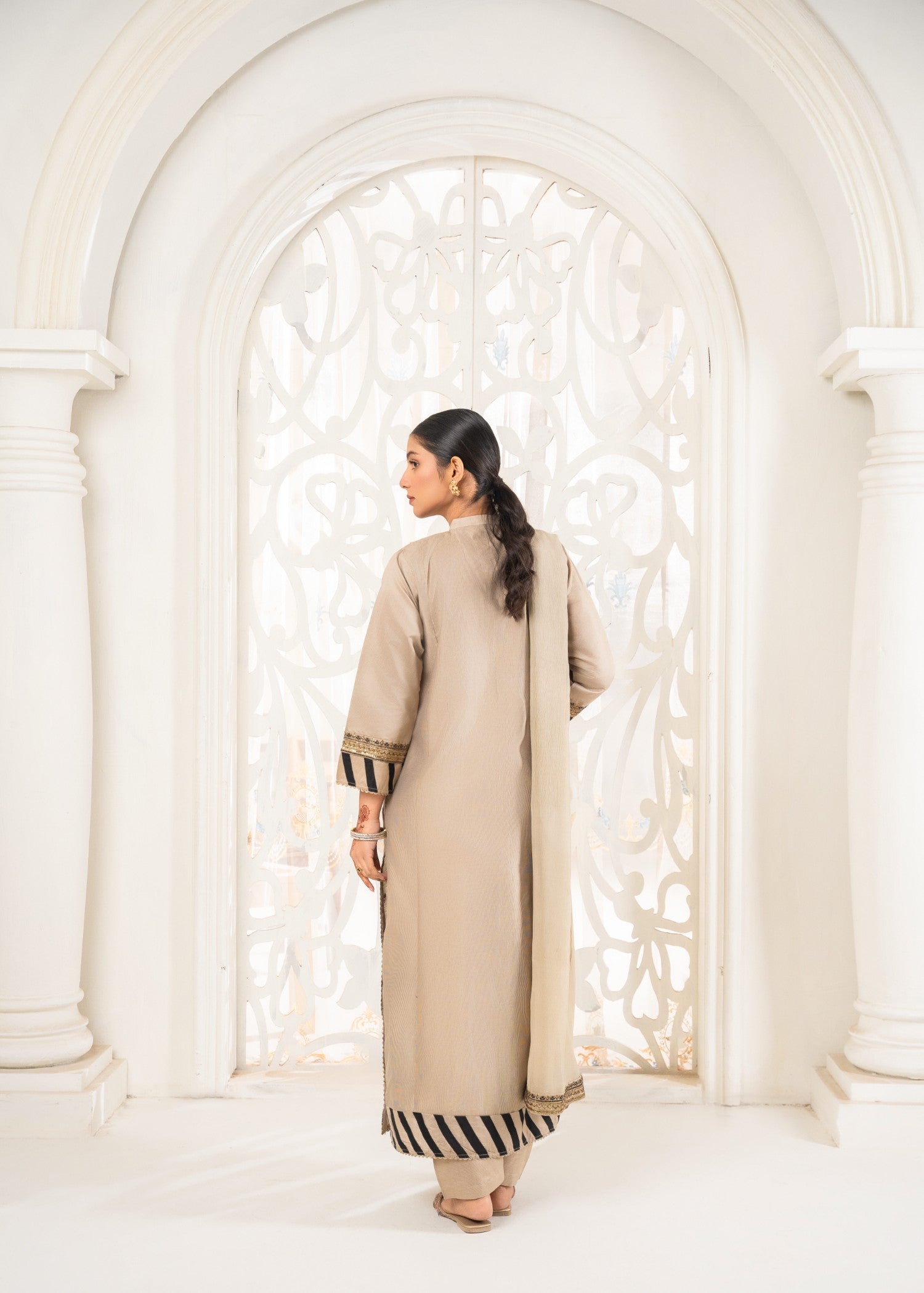 Khubsurat 3389 KH S.KTN Beige Embroidery Women 3pcs