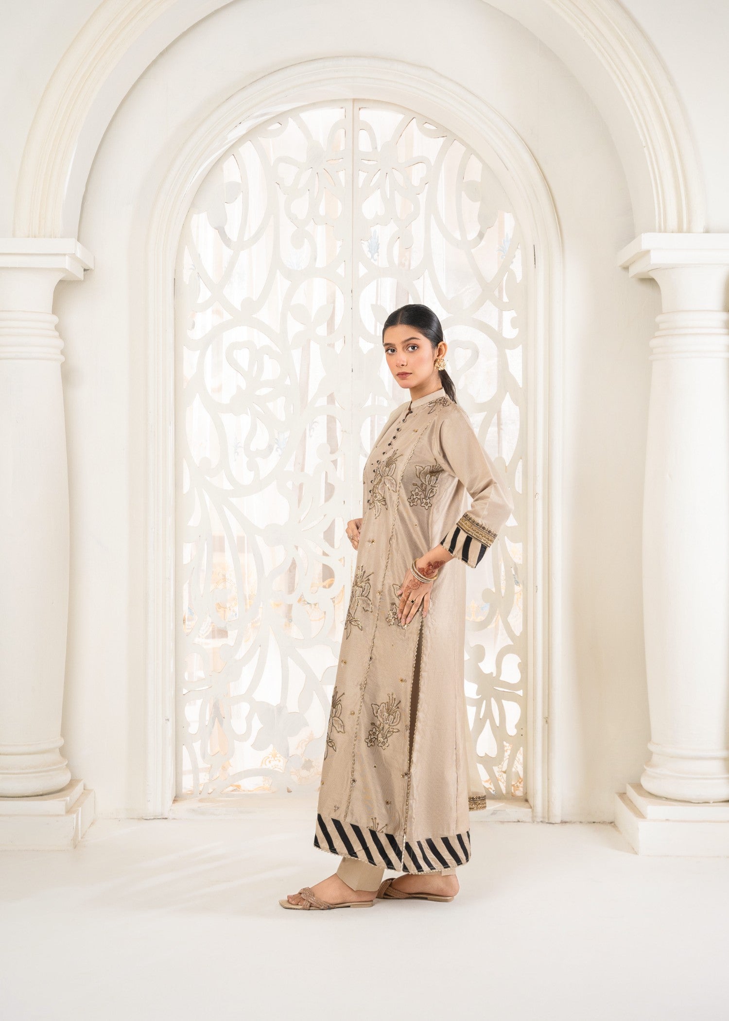 Khubsurat 3389 KH S.KTN Beige Embroidery Women 3pcs