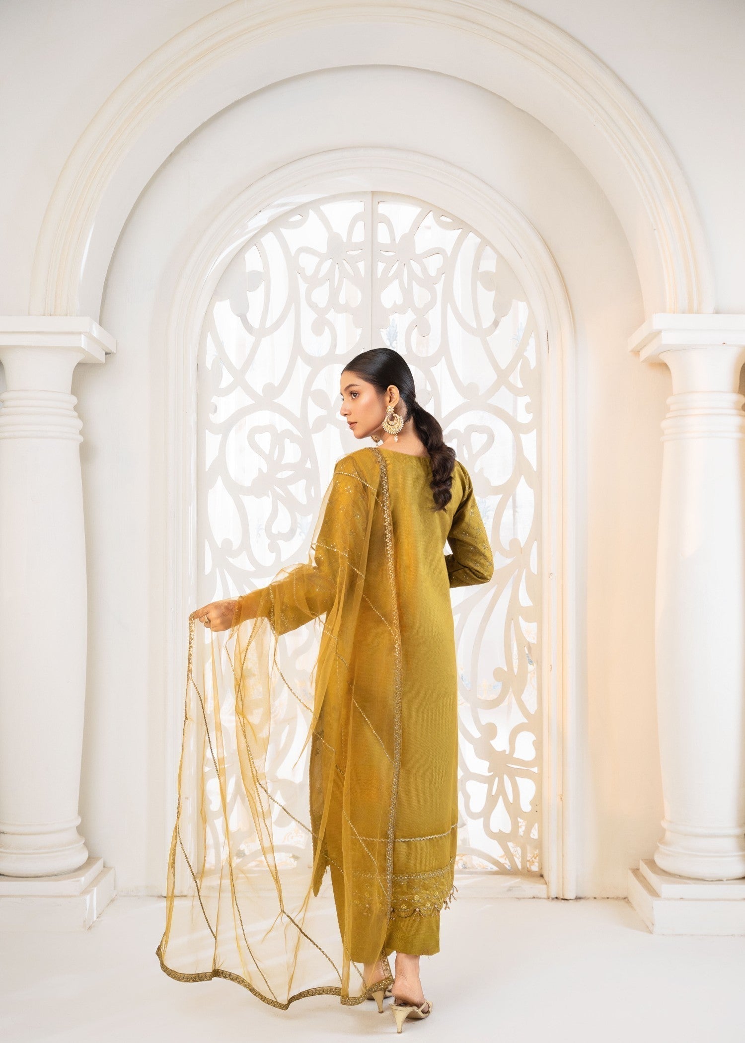 Khubsurat 4041 KH S.KTN Mustard Embroidery Women 3pcs