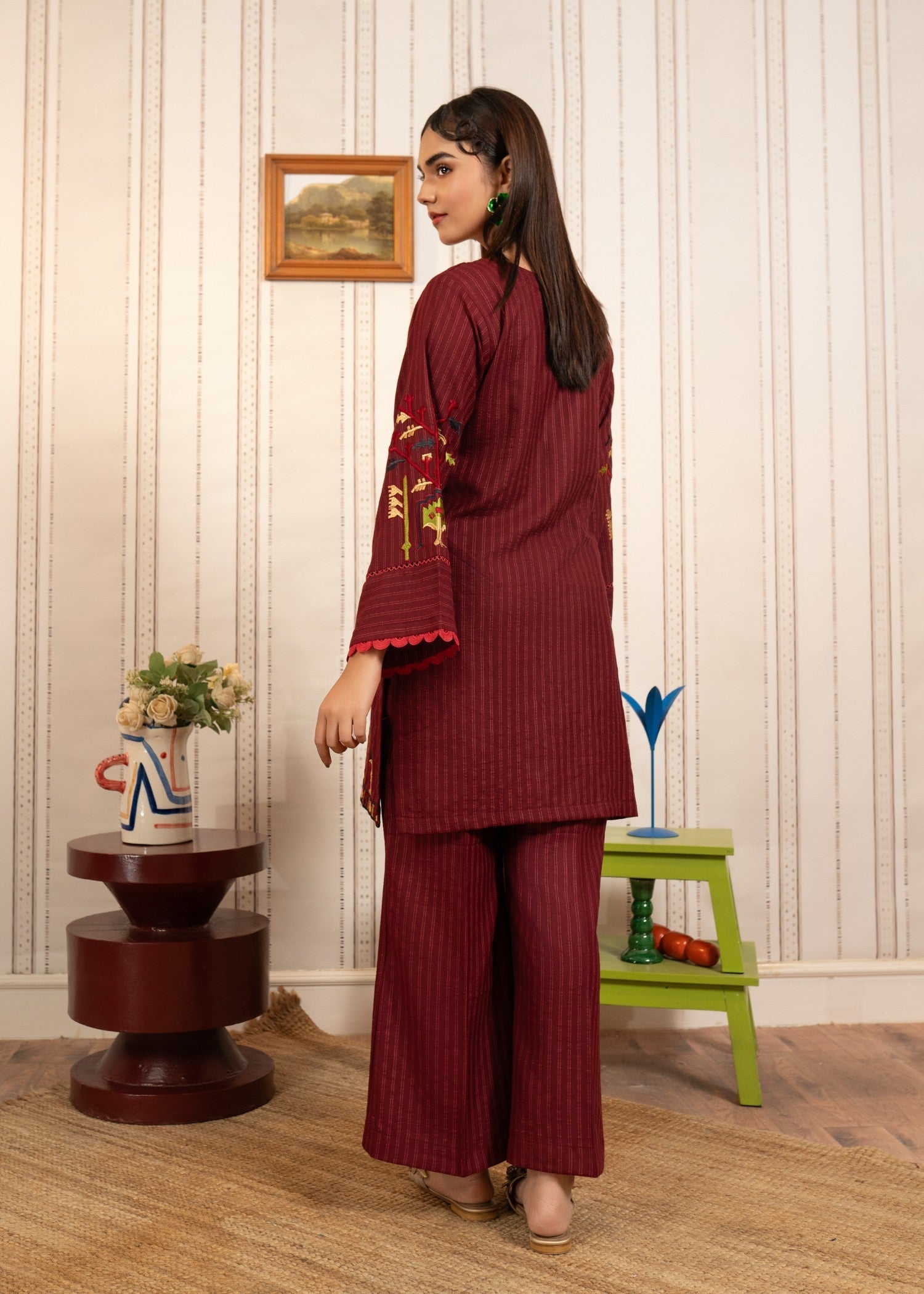 Hoorwani Vogeez Maroon Women 2pcs