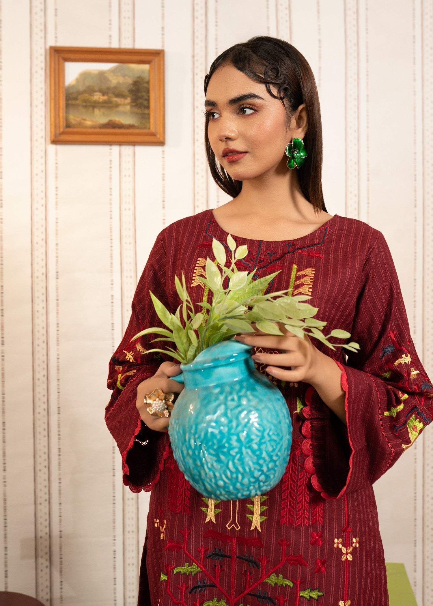 Hoorwani Vogeez Maroon Women 2pcs