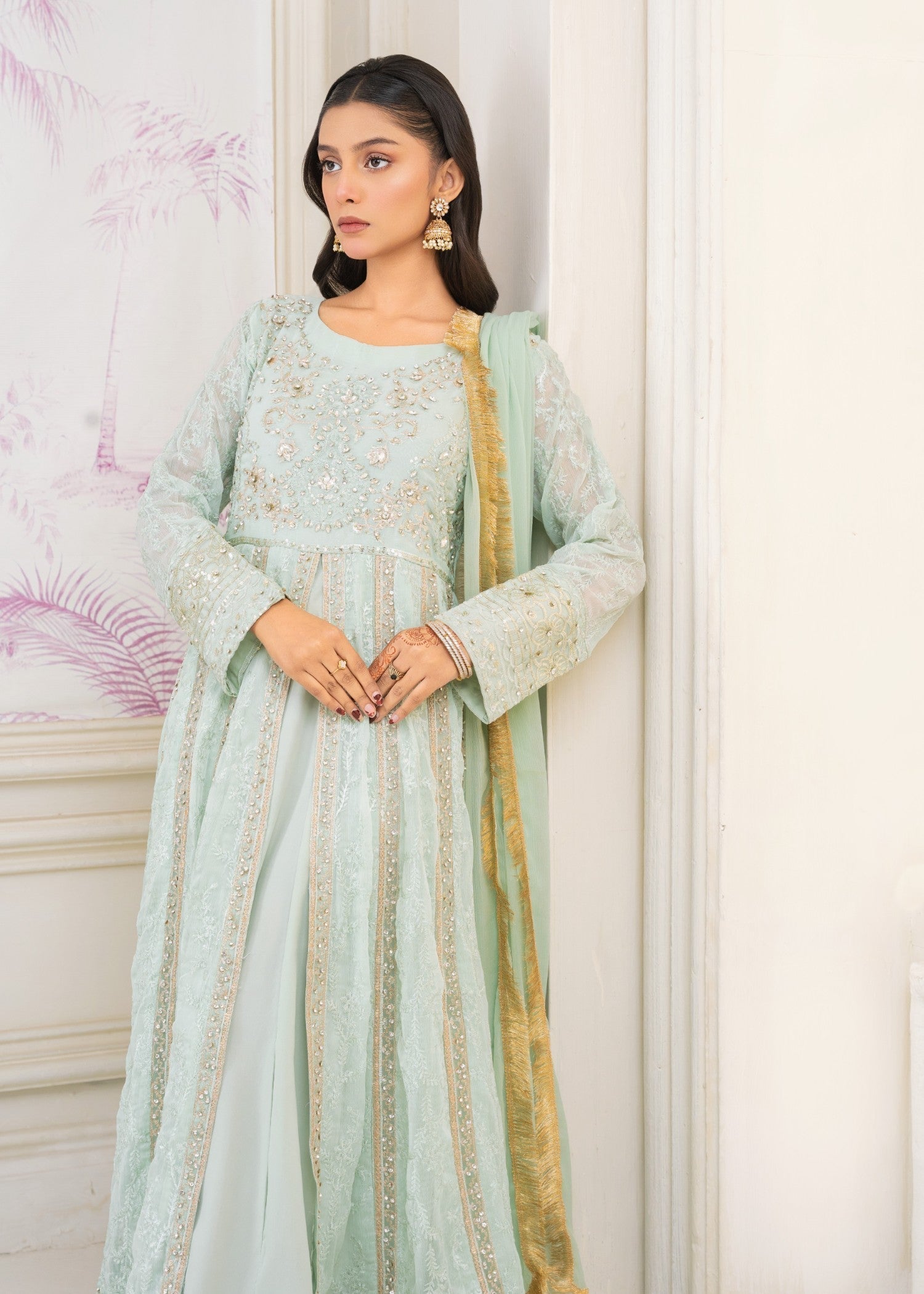 Mona Embroidery SERENE GREEN Women 3pcs