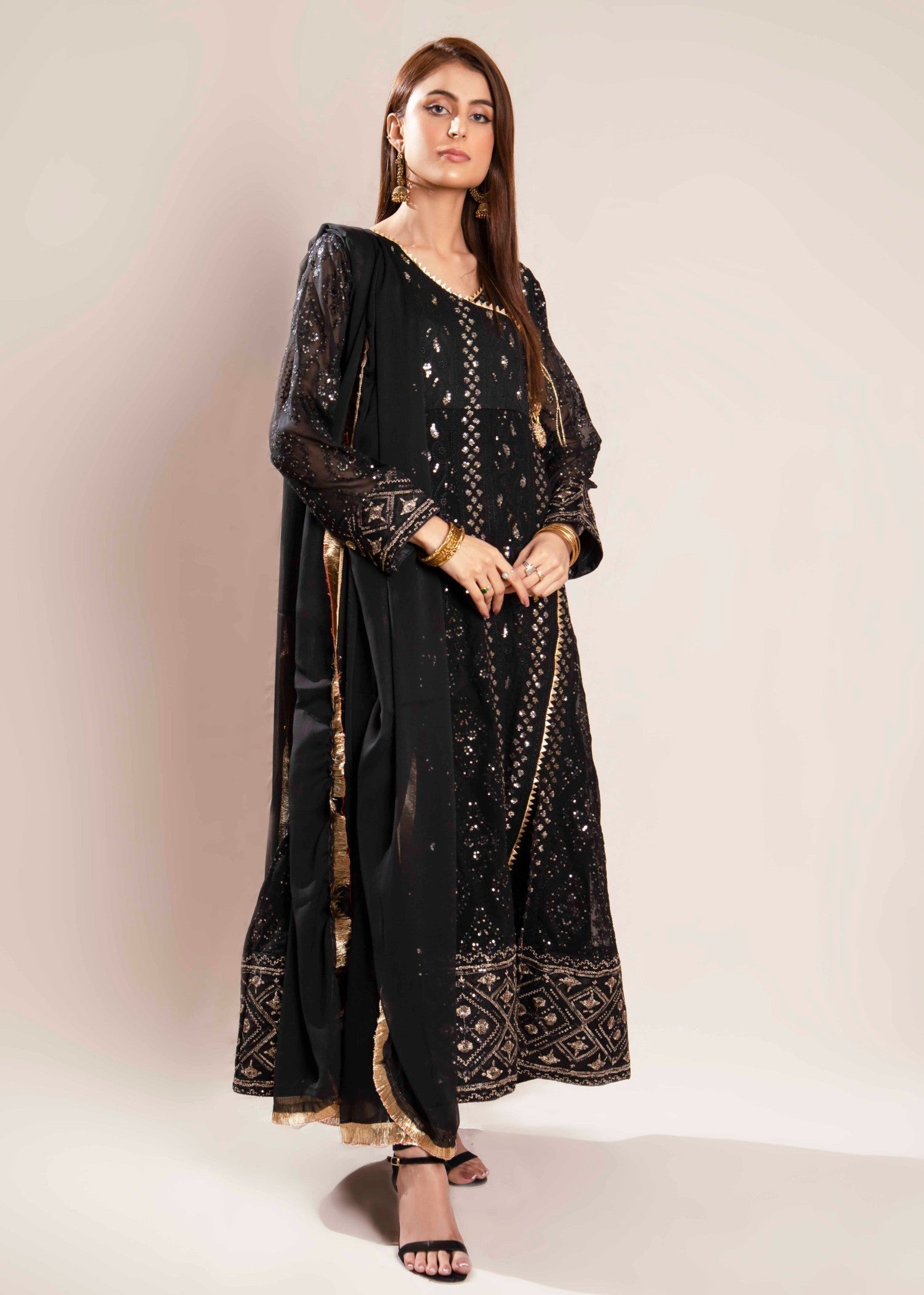 Mona Embroidery MELANIE BLACK Women 3pcs