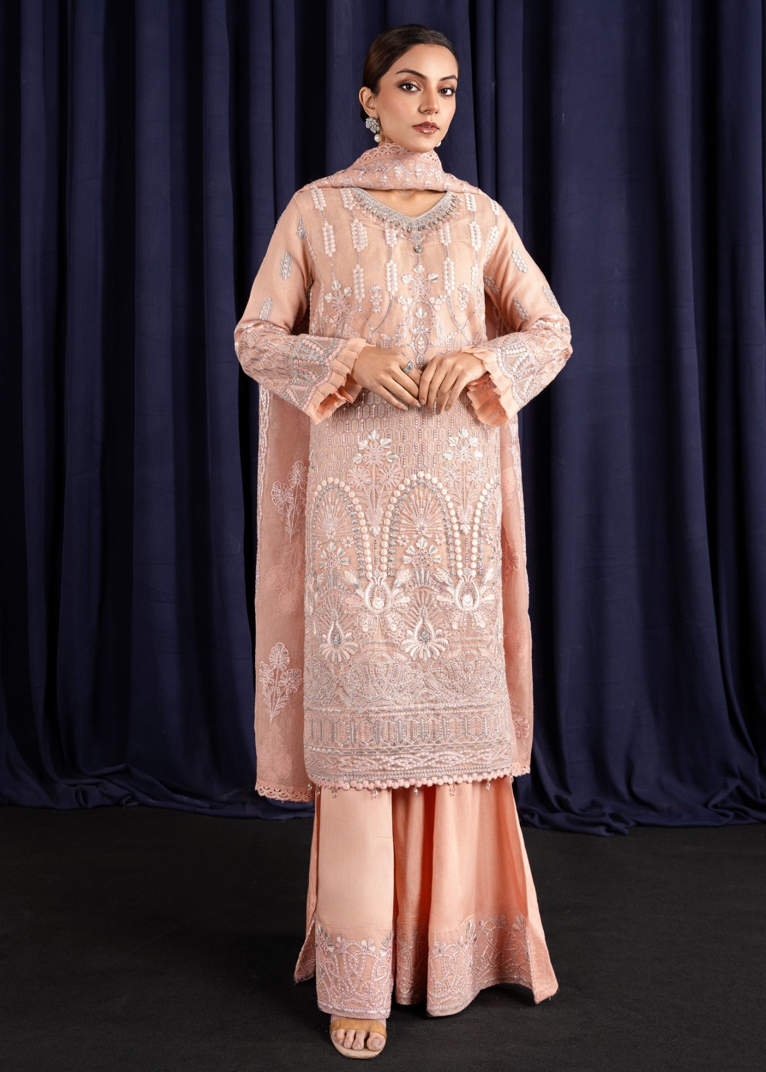 Aaina Peach Women 3pcs