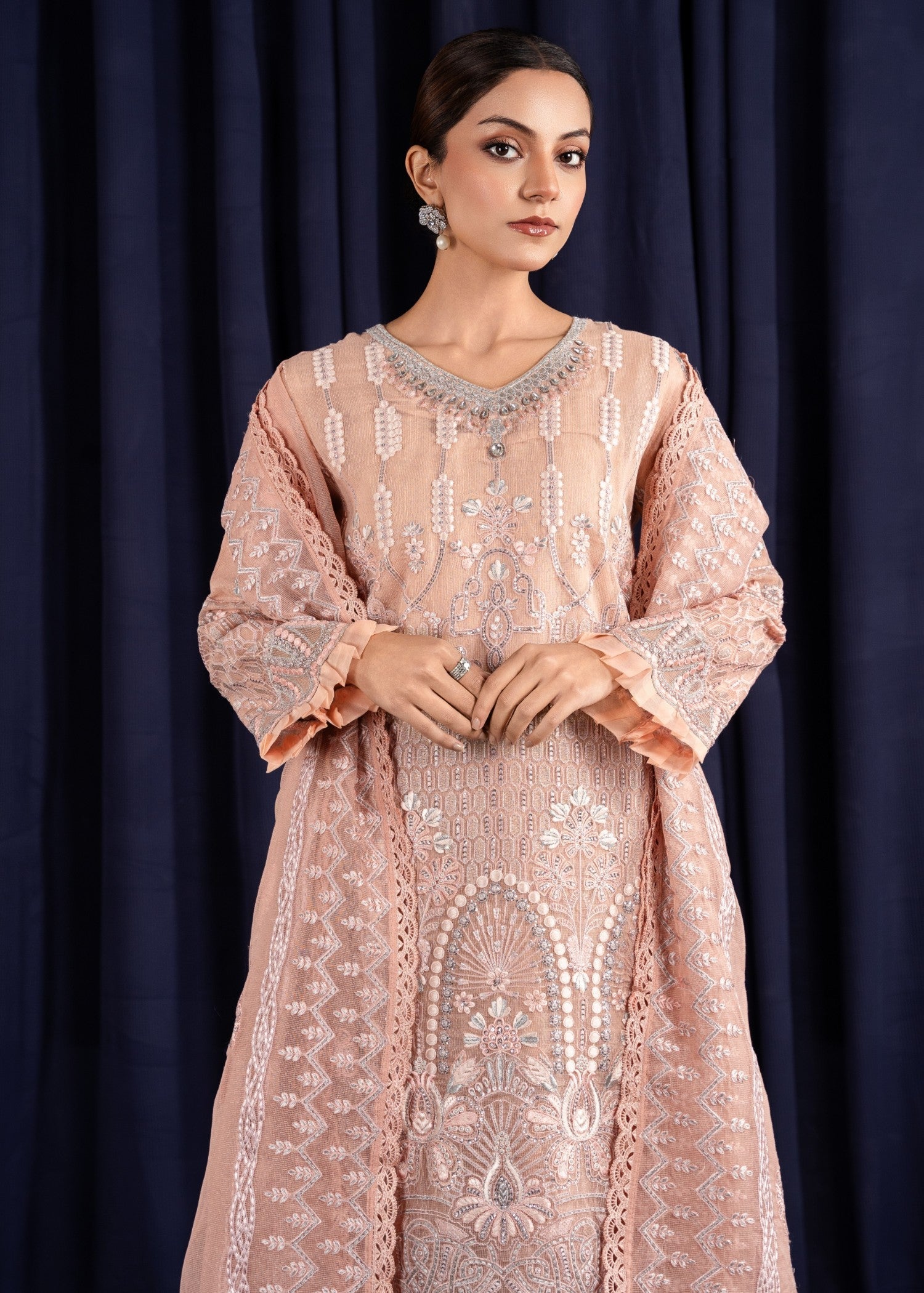 Aaina Peach Women 3pcs