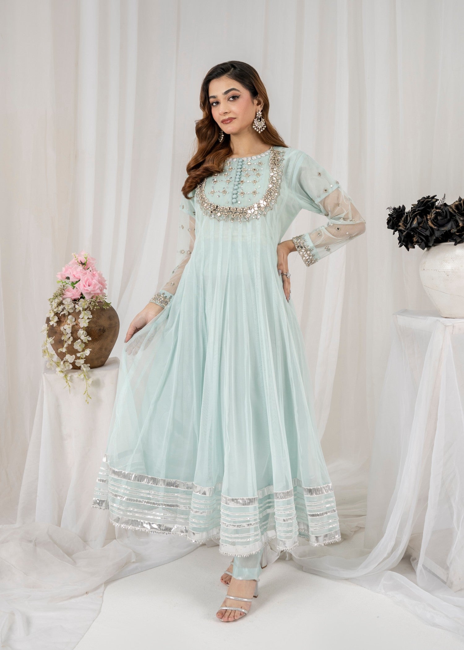 Pehnawa By Bin Akram’s ROSHNI NET Women 3pcs