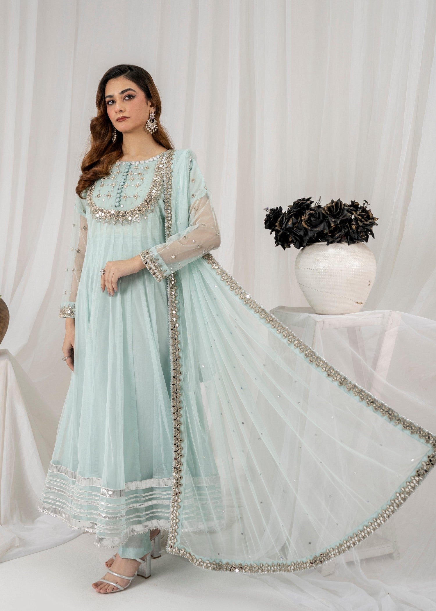 Pehnawa By Bin Akram’s ROSHNI NET Women 3pcs