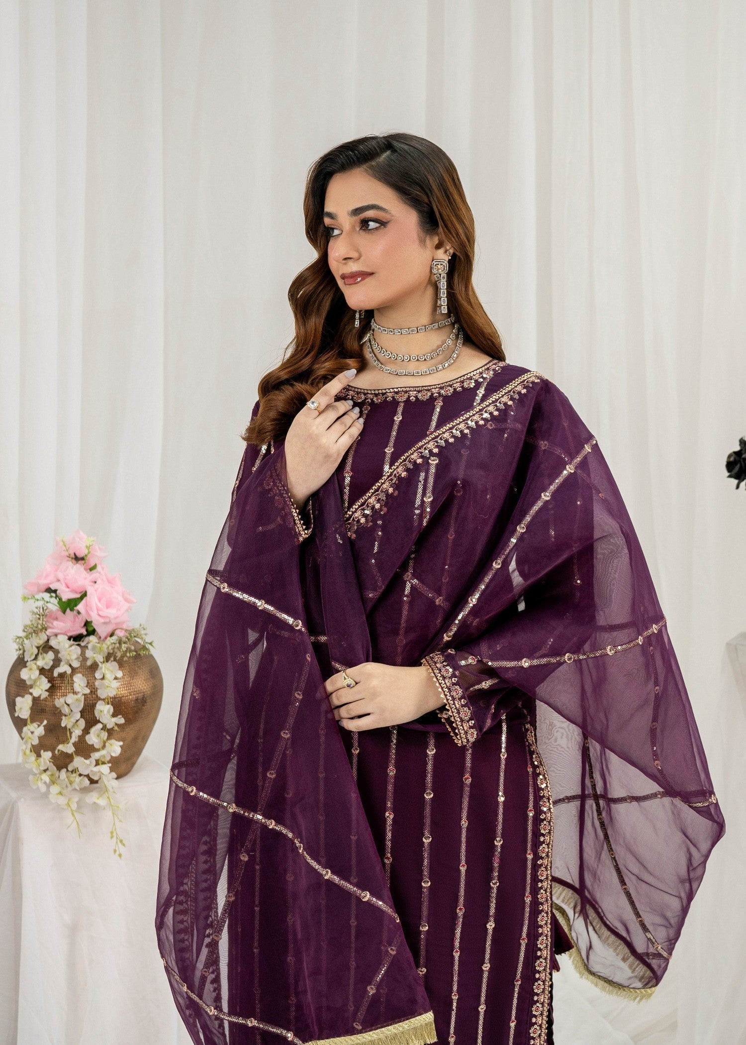 Pehnawa By Bin Akram’s RANGEEN CHIFFON Women 3pcs