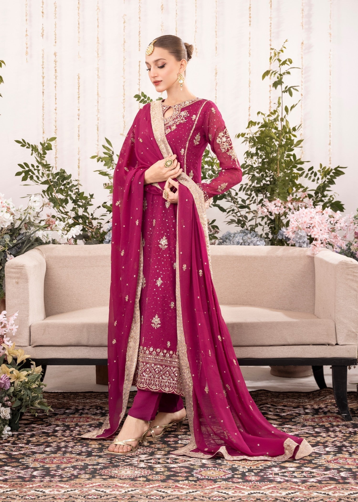 Agha Jaan Studio KESARIYA Women 3pcs