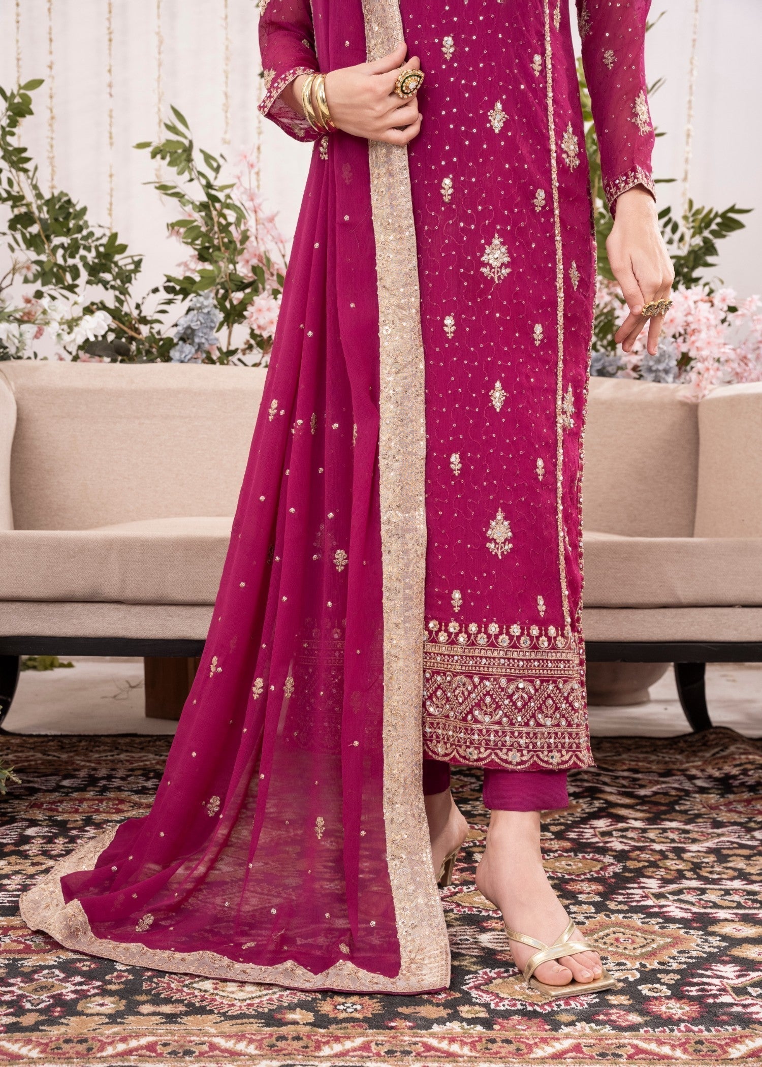 Agha Jaan Studio KESARIYA Women 3pcs