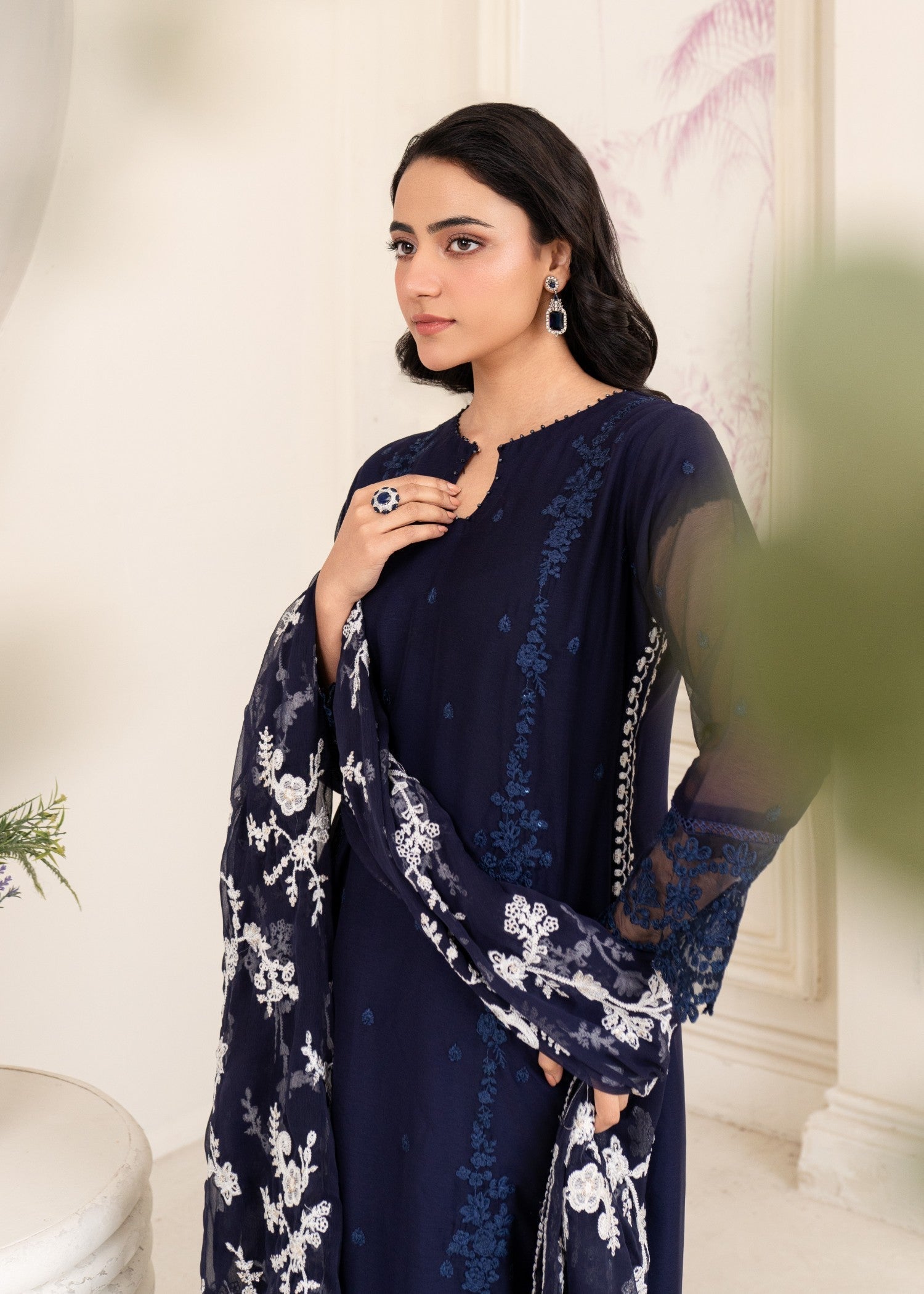 Four Season Boutique NOOR JAN NAVY BLUE Women 3pcs