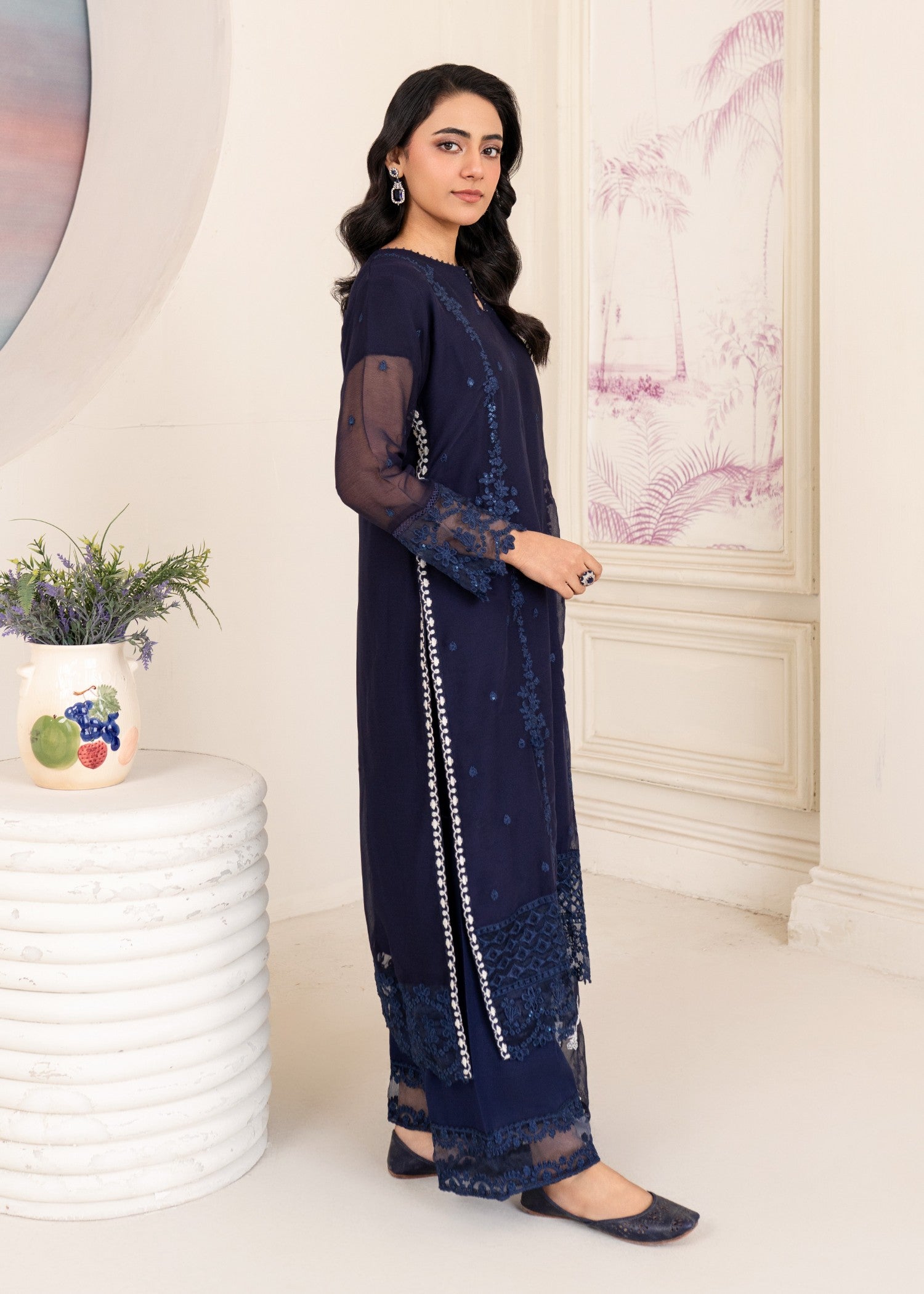 Four Season Boutique NOOR JAN NAVY BLUE Women 3pcs