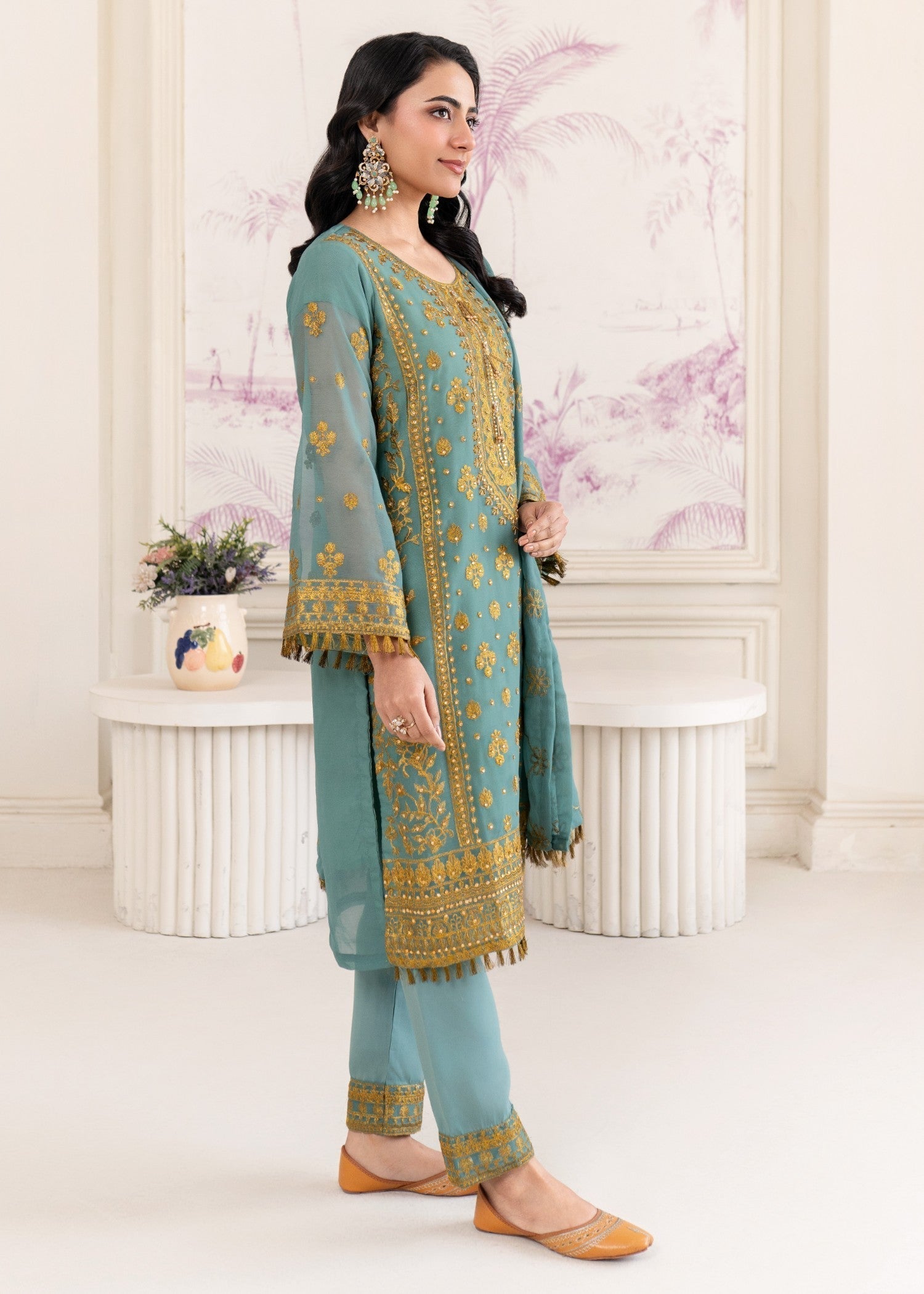 Four Season Boutique RANGEEN POWDER BLUE Women 3pcs