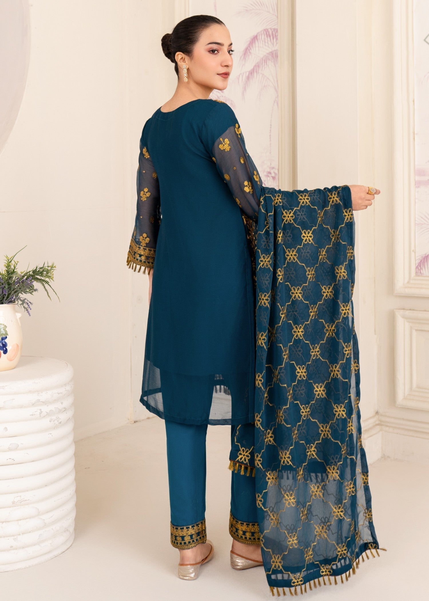 Four Season Boutique RANGEEN BLUE Women 3pcs