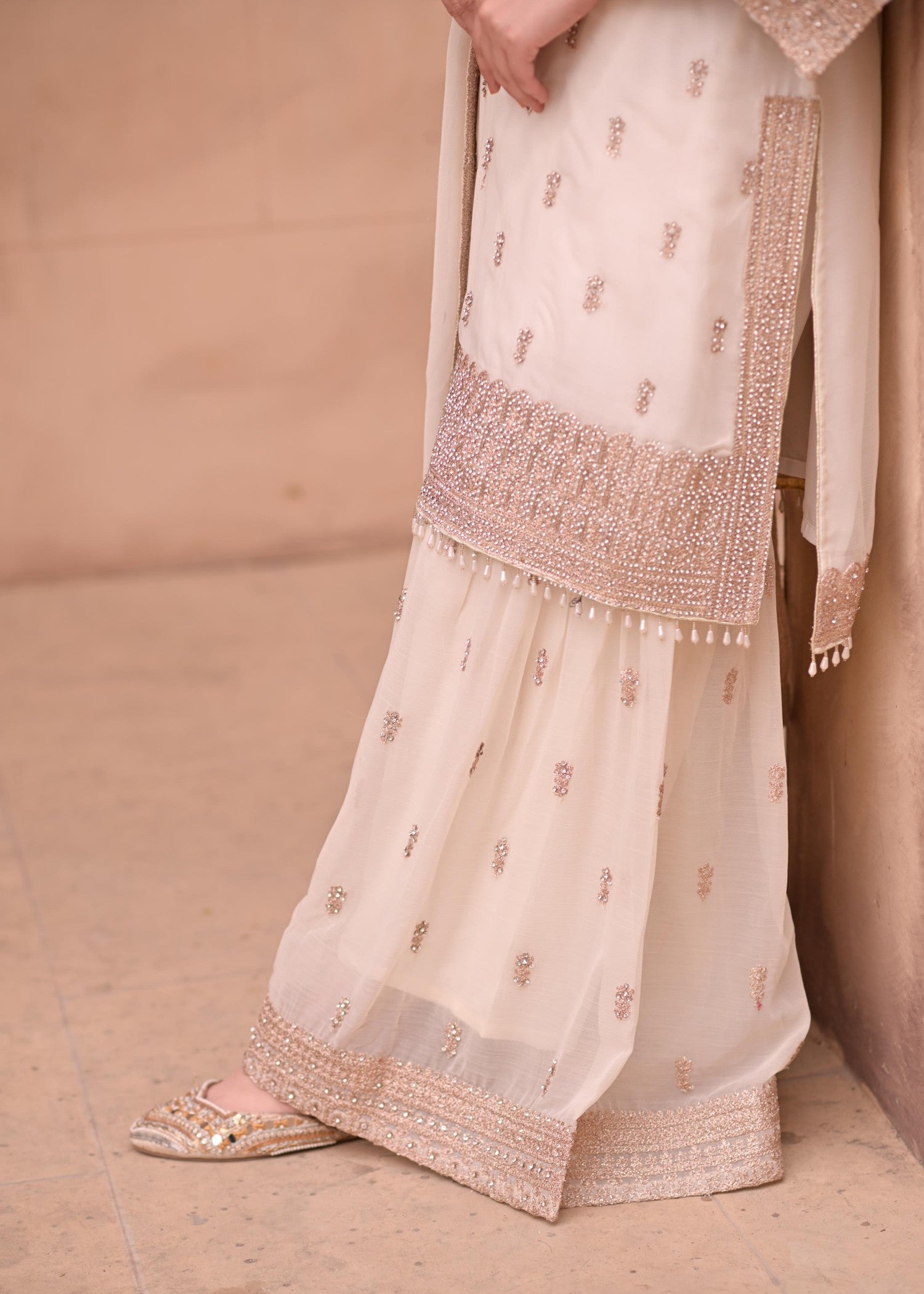 Rangoon Clothing Hooriya White Women 3pcs