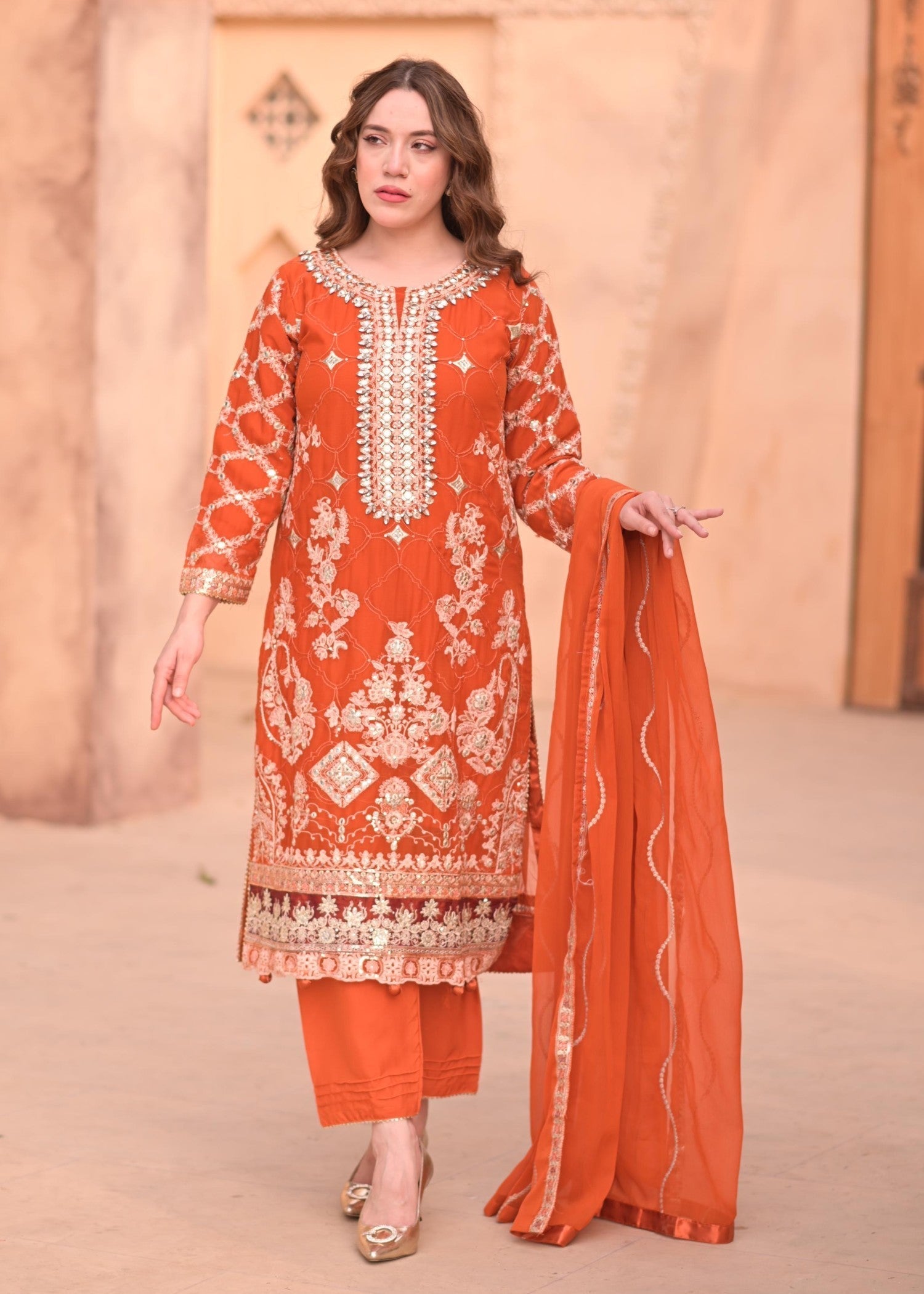 Rangoon Clothing Sandali Rust Women 3pcs