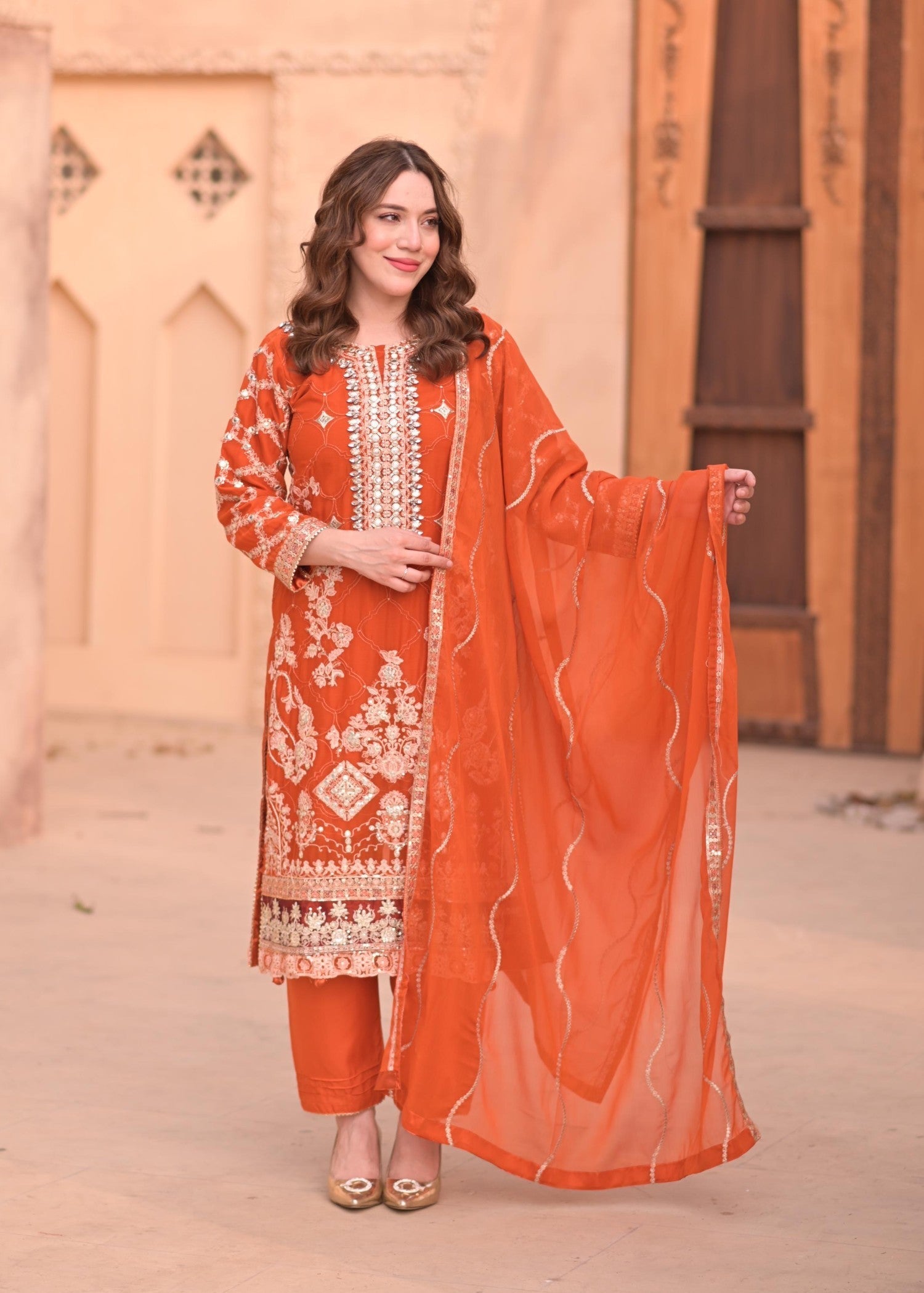 Rangoon Clothing Sandali Rust Women 3pcs