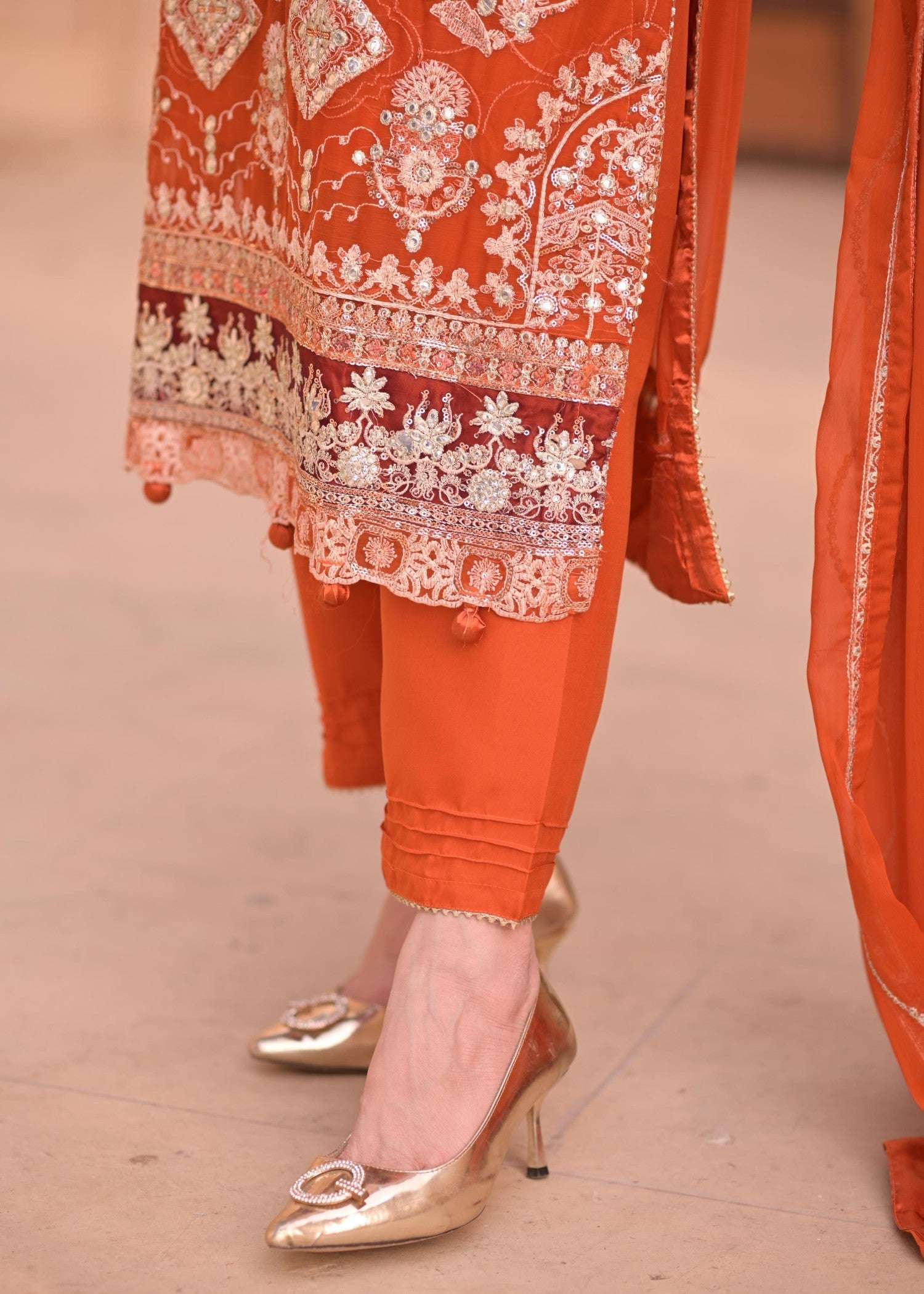 Rangoon Clothing Sandali Rust Women 3pcs