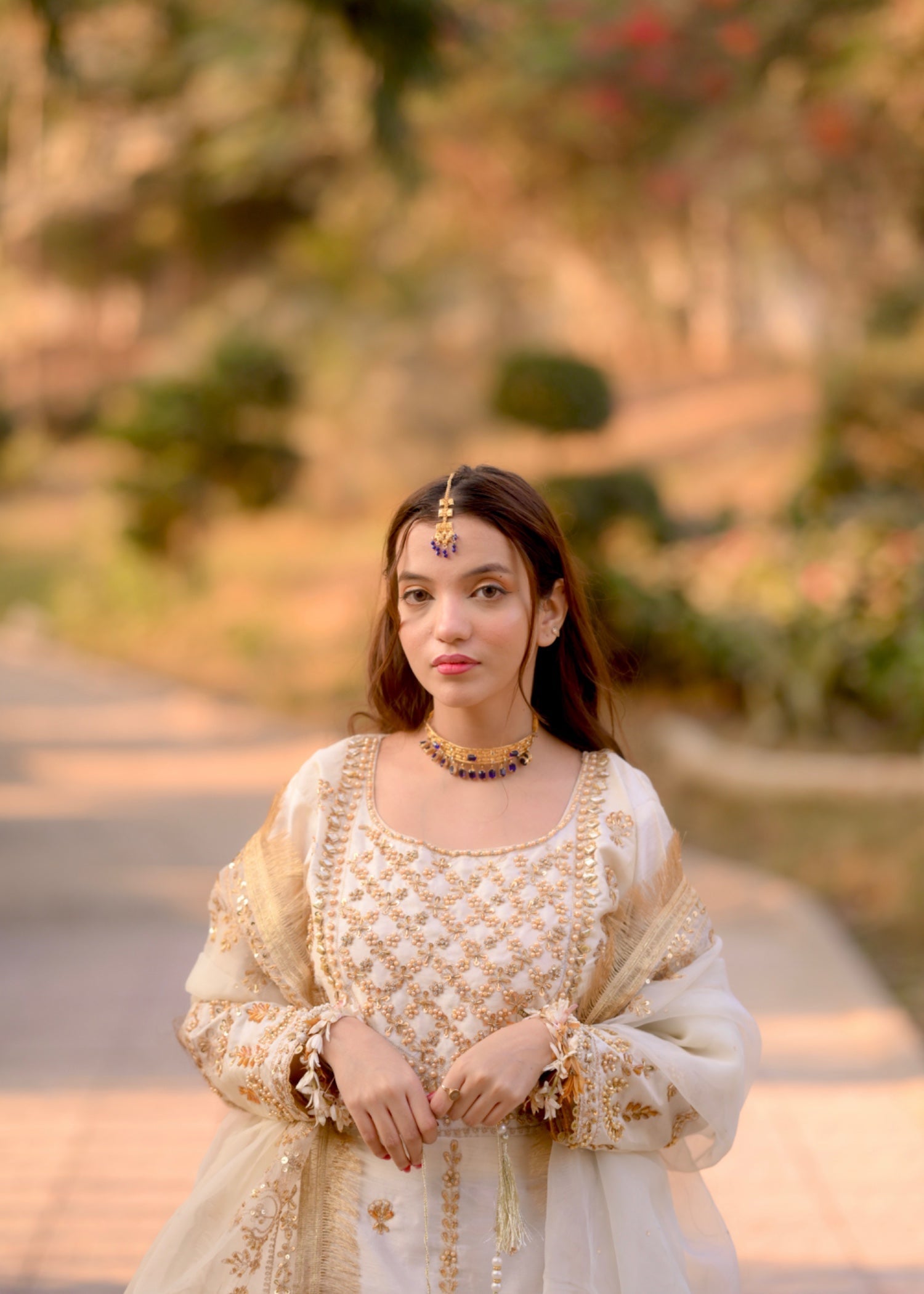 Suits By Sadia Raw silk risha offwhite maxi Women 4pcs