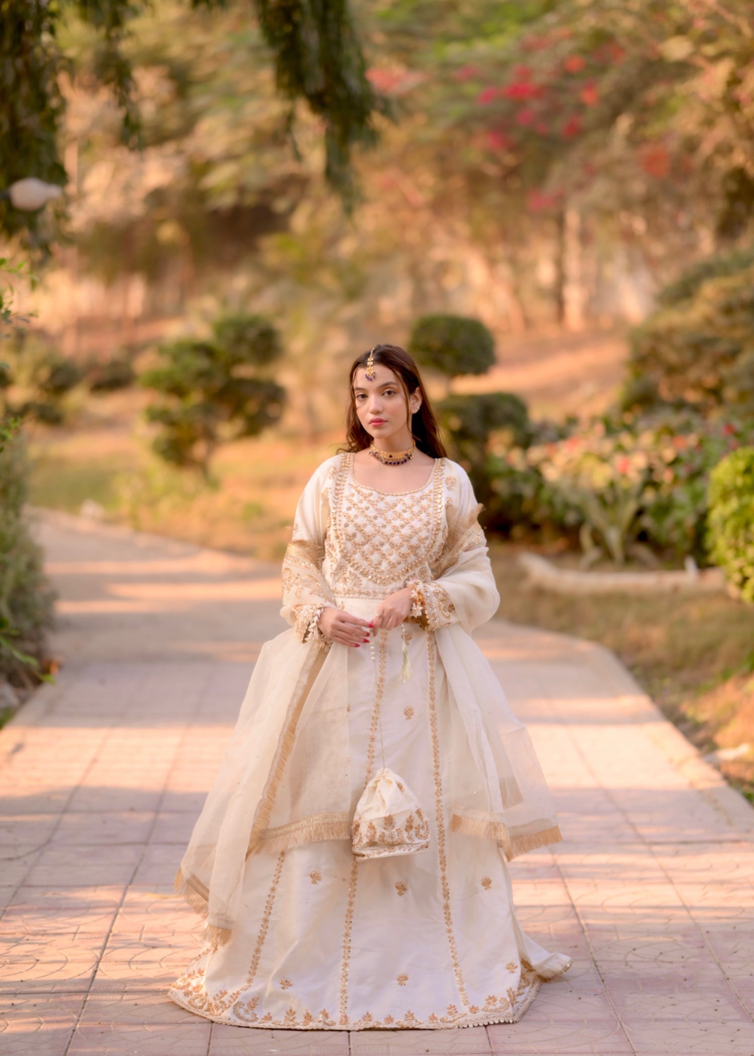 Suits By Sadia Raw silk risha offwhite maxi Women 4pcs