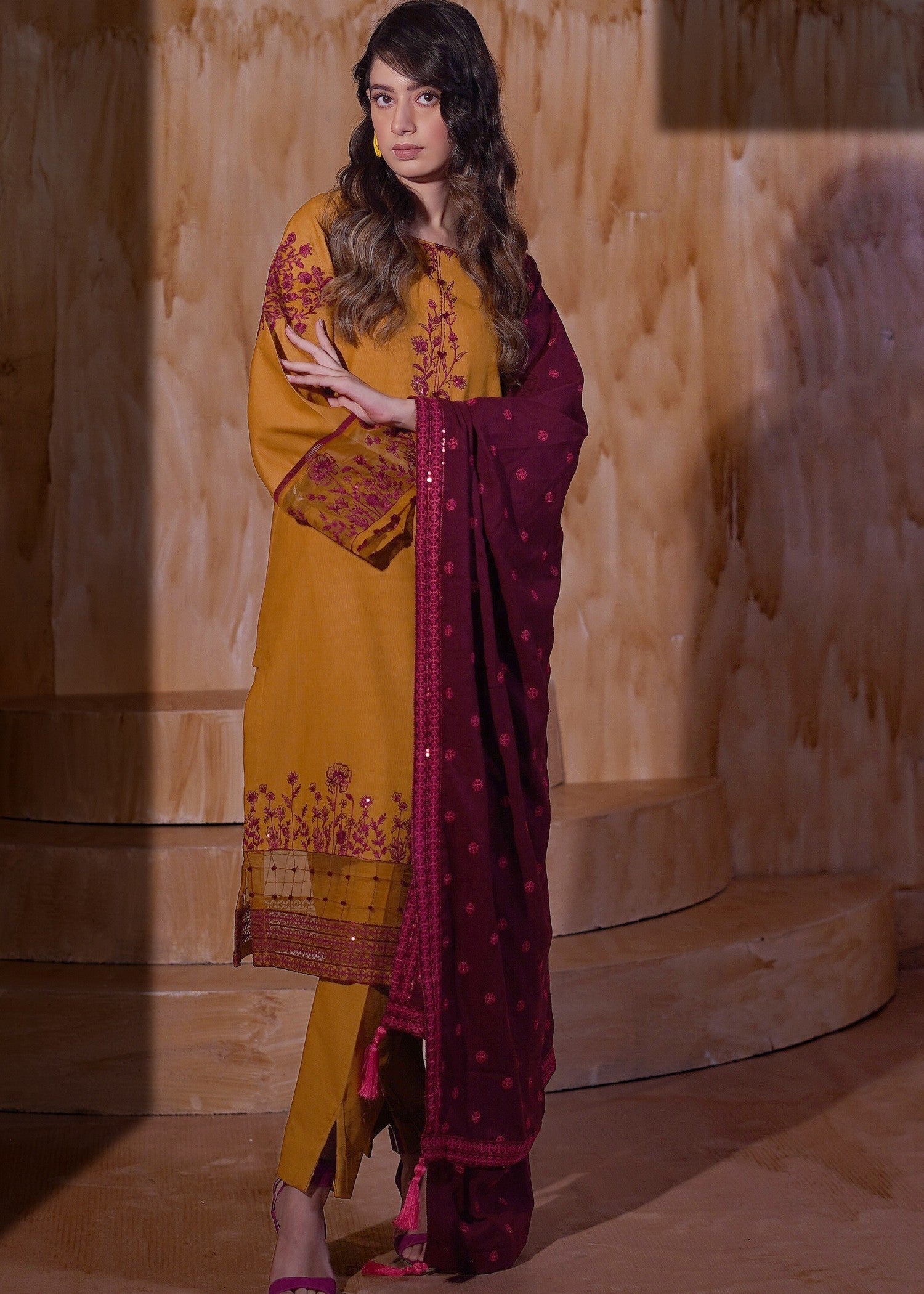 Aayra Ay1141 Saffron grace Women 3pcs