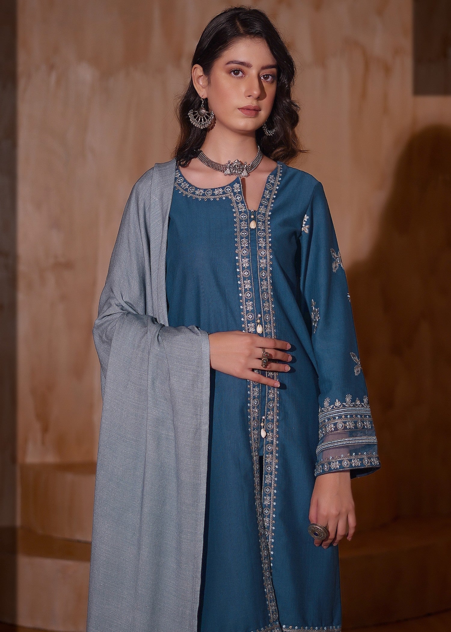 Aayra AY1144 Yale Blue Women 3pcs