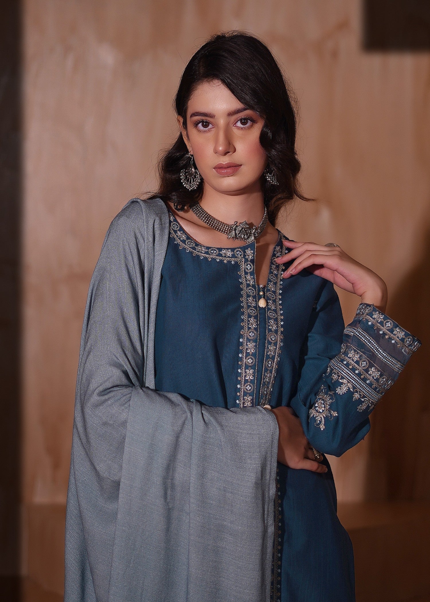 Aayra AY1144 Yale Blue Women 3pcs