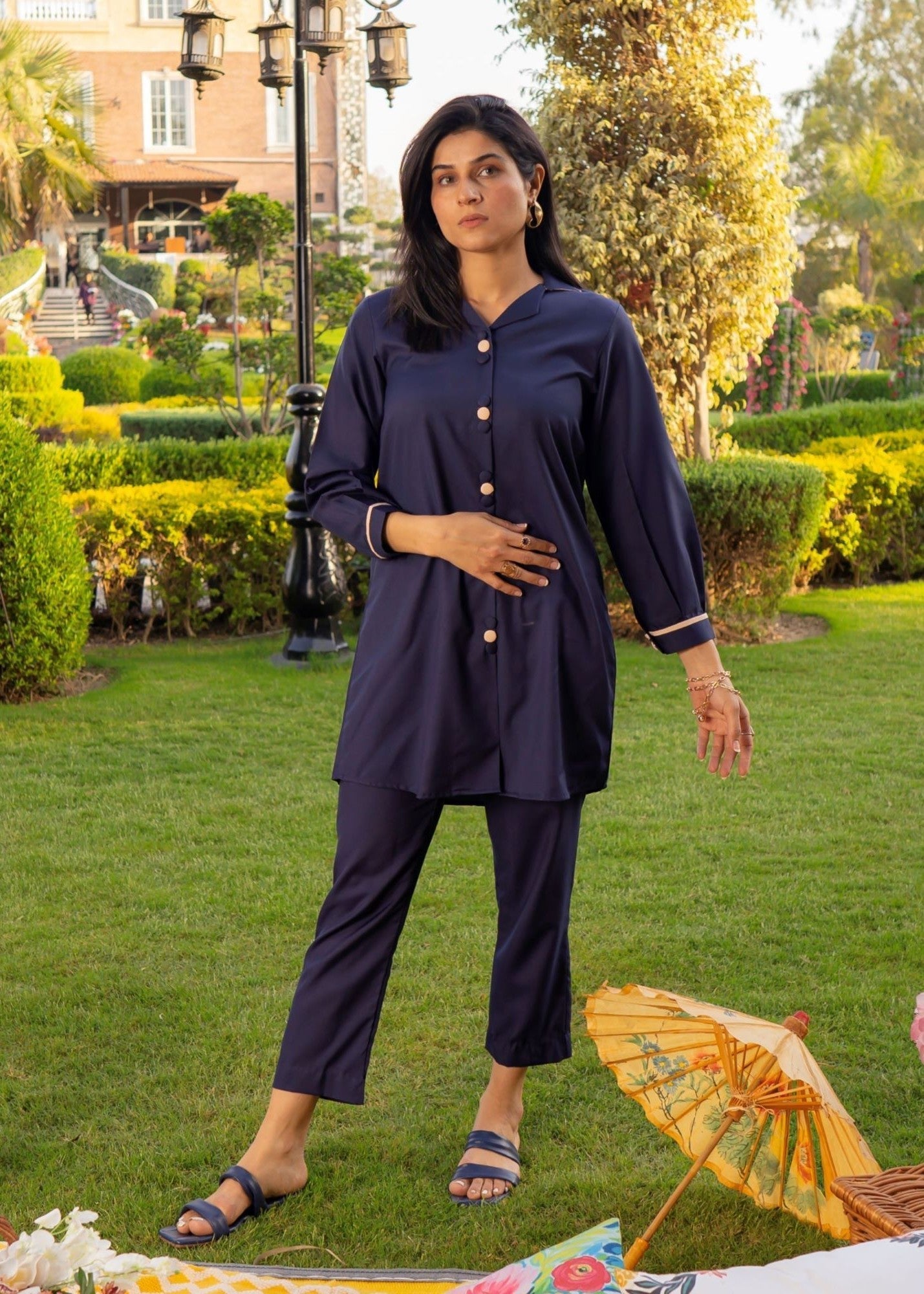 Vestilewear Navy Blue Women Stitched Suit (All Season) VW03 B Women 2pcs