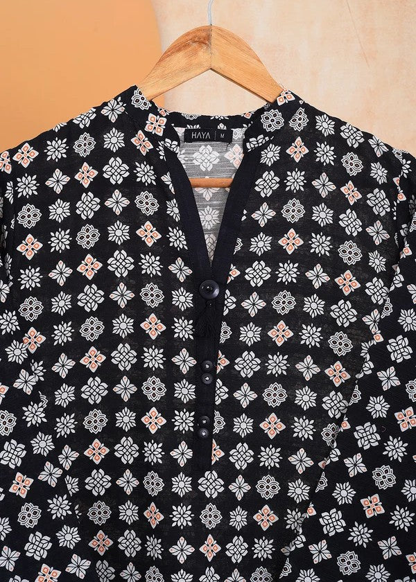 Haya Printed Suit Black SW24 264 Women 2pcs