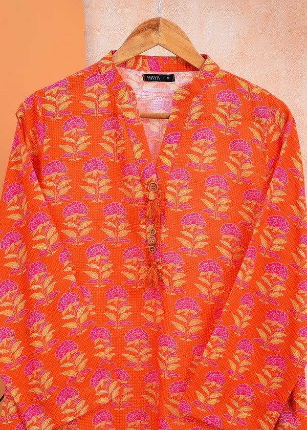 Haya Printed Suit Orange SW24 273 Women 2pcs