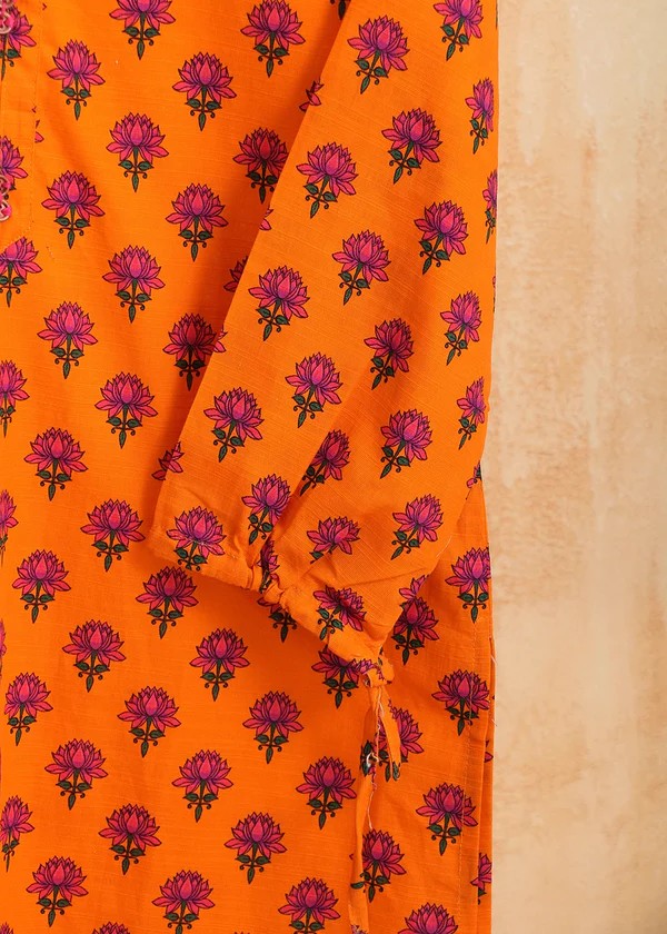 Haya Printed Suit Orange SW24 318 Women 2pcs