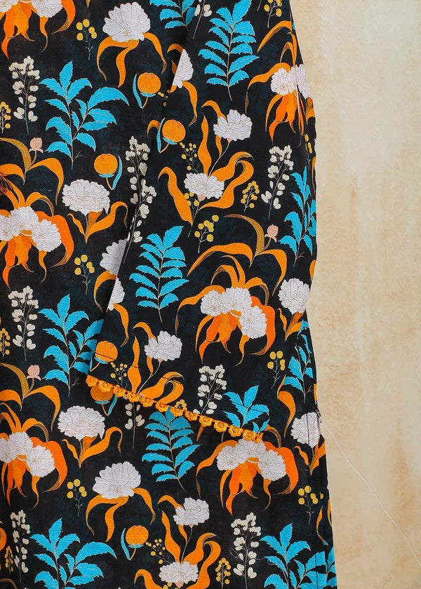 Haya Printed Suit Black SW24 324 Women 2pcs