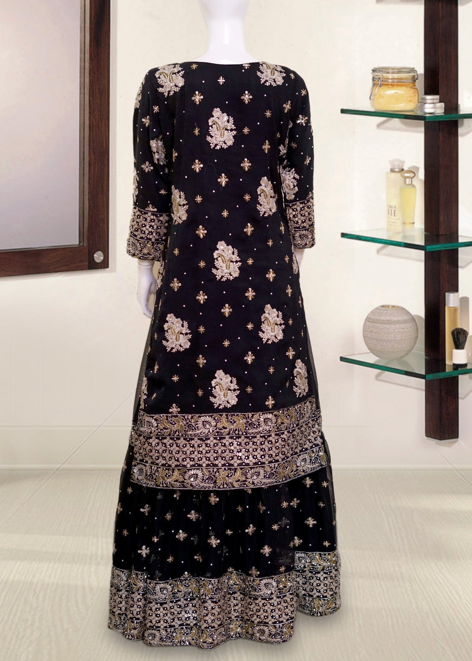 SAIRA SULTANA Aasira Black Women 3pcs