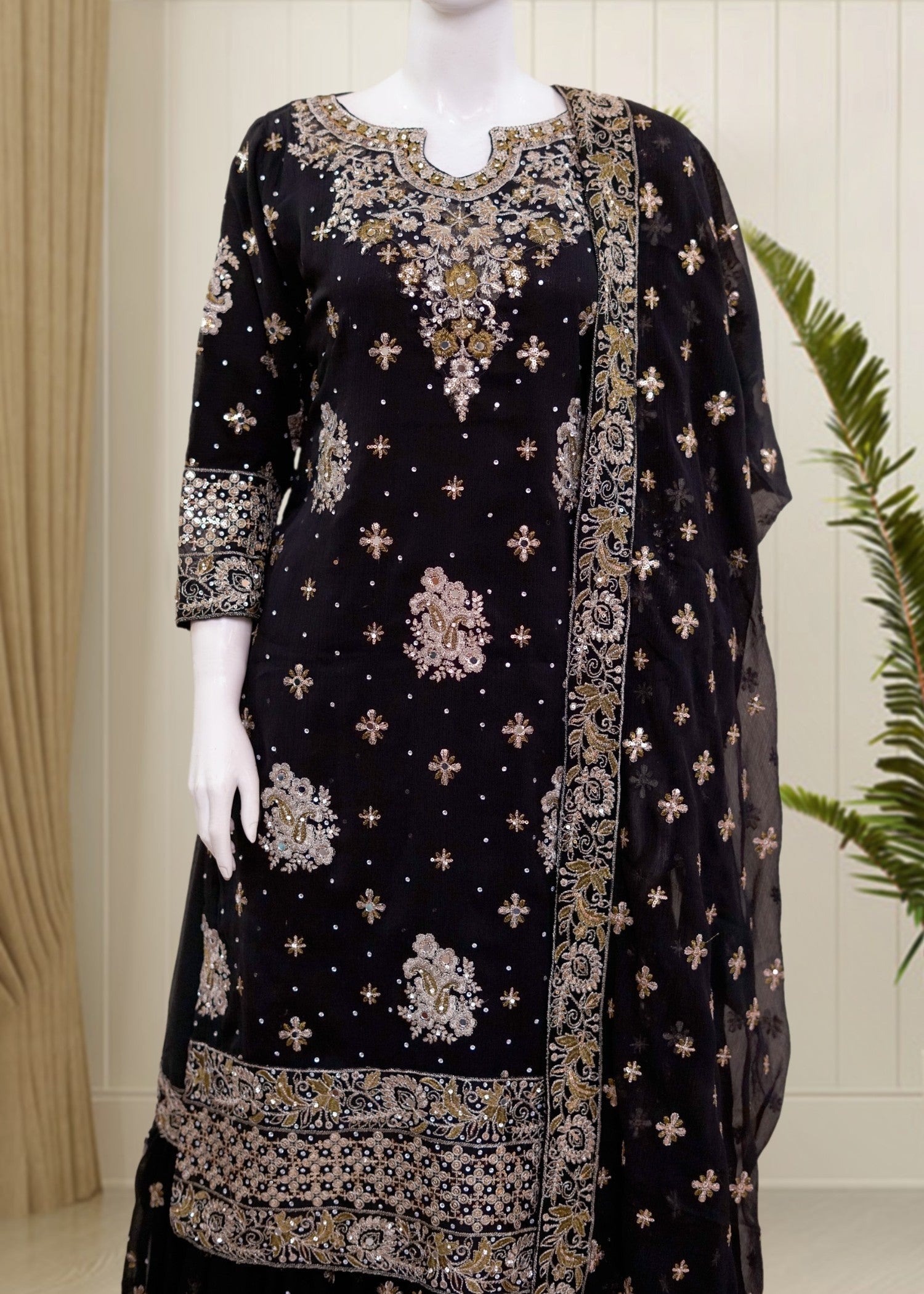 SAIRA SULTANA Aasira Black Women 3pcs