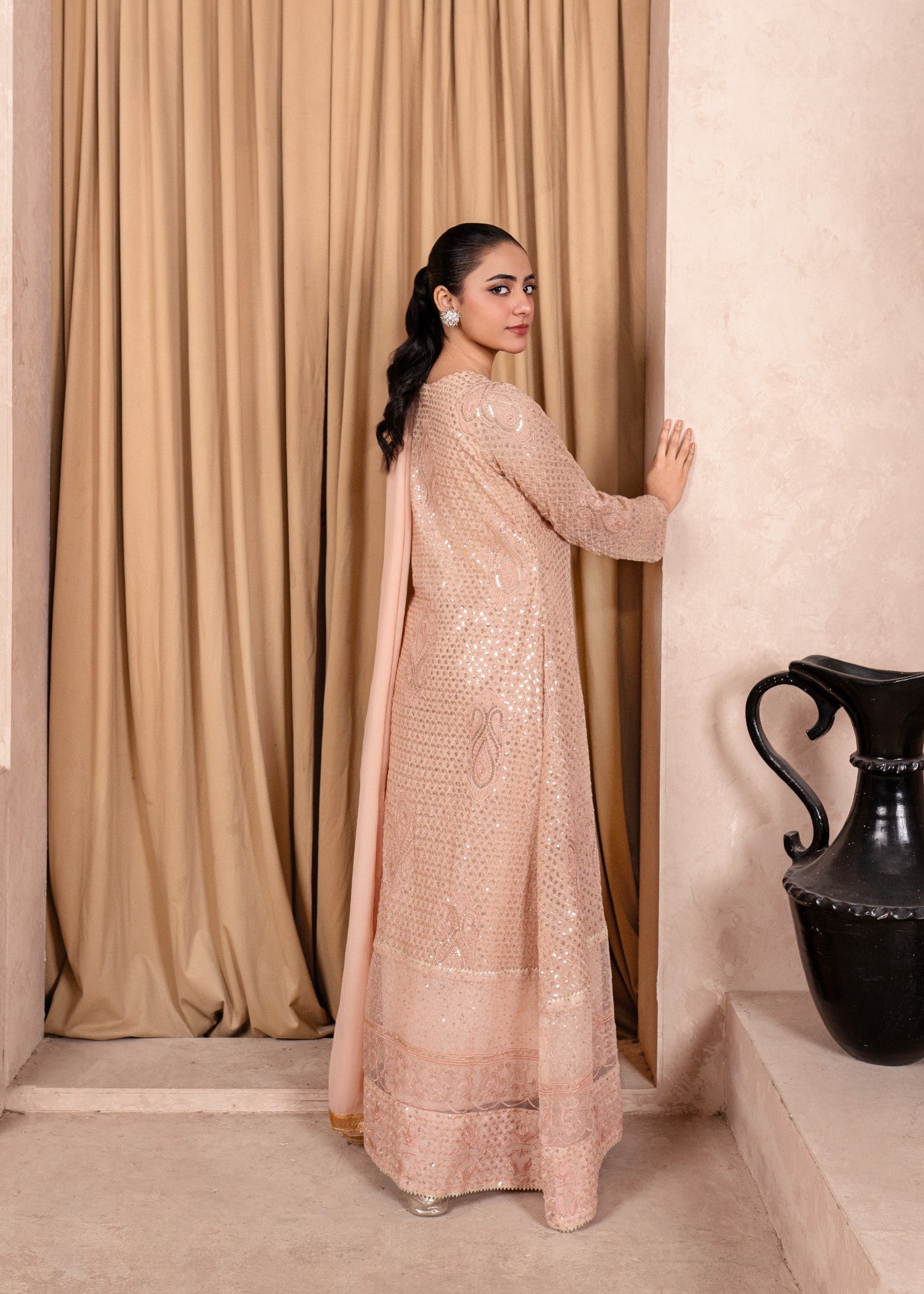 Mona Embroidery REGAL ROMANCE PEACH Women 3pcs