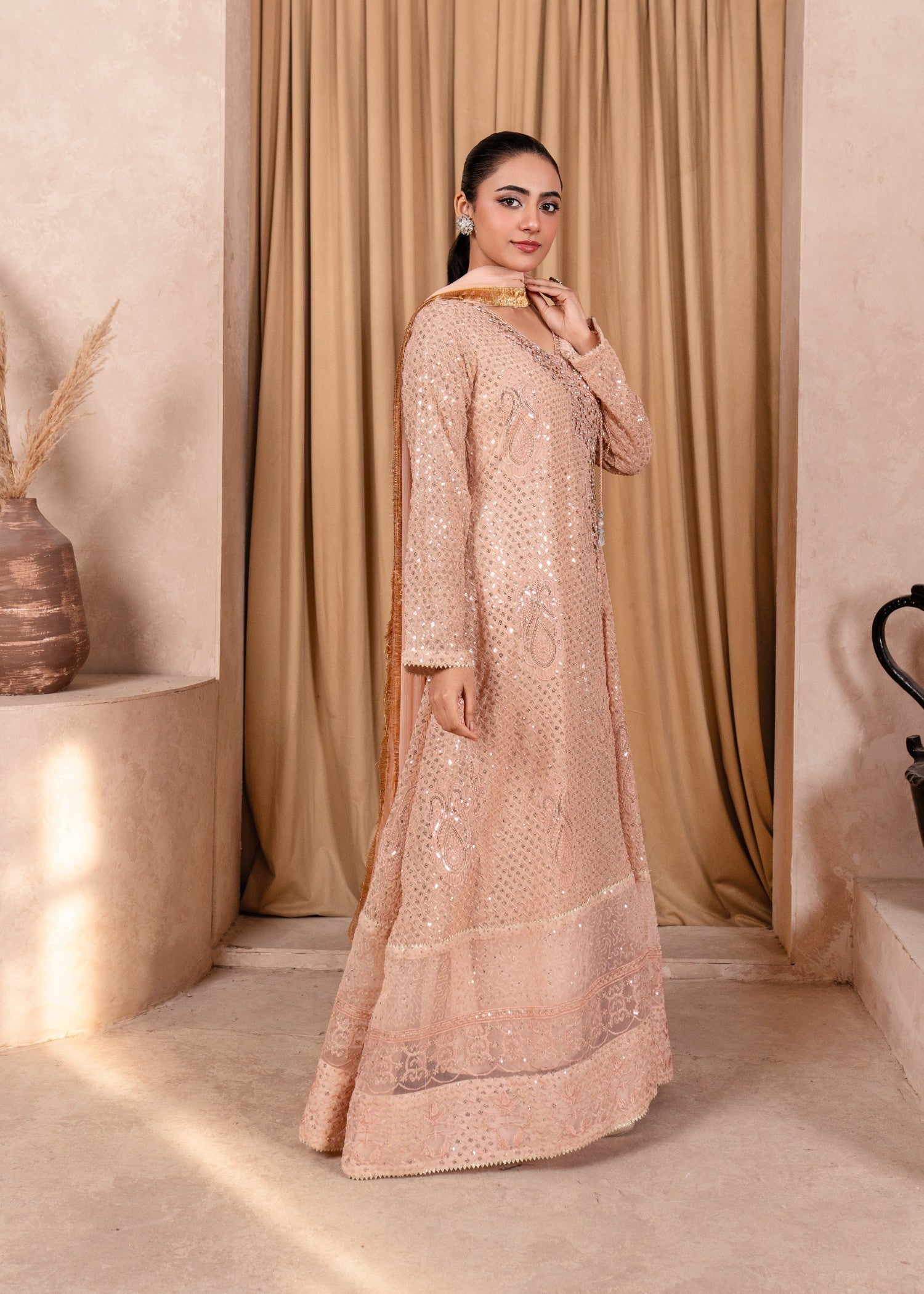 Mona Embroidery REGAL ROMANCE PEACH Women 3pcs